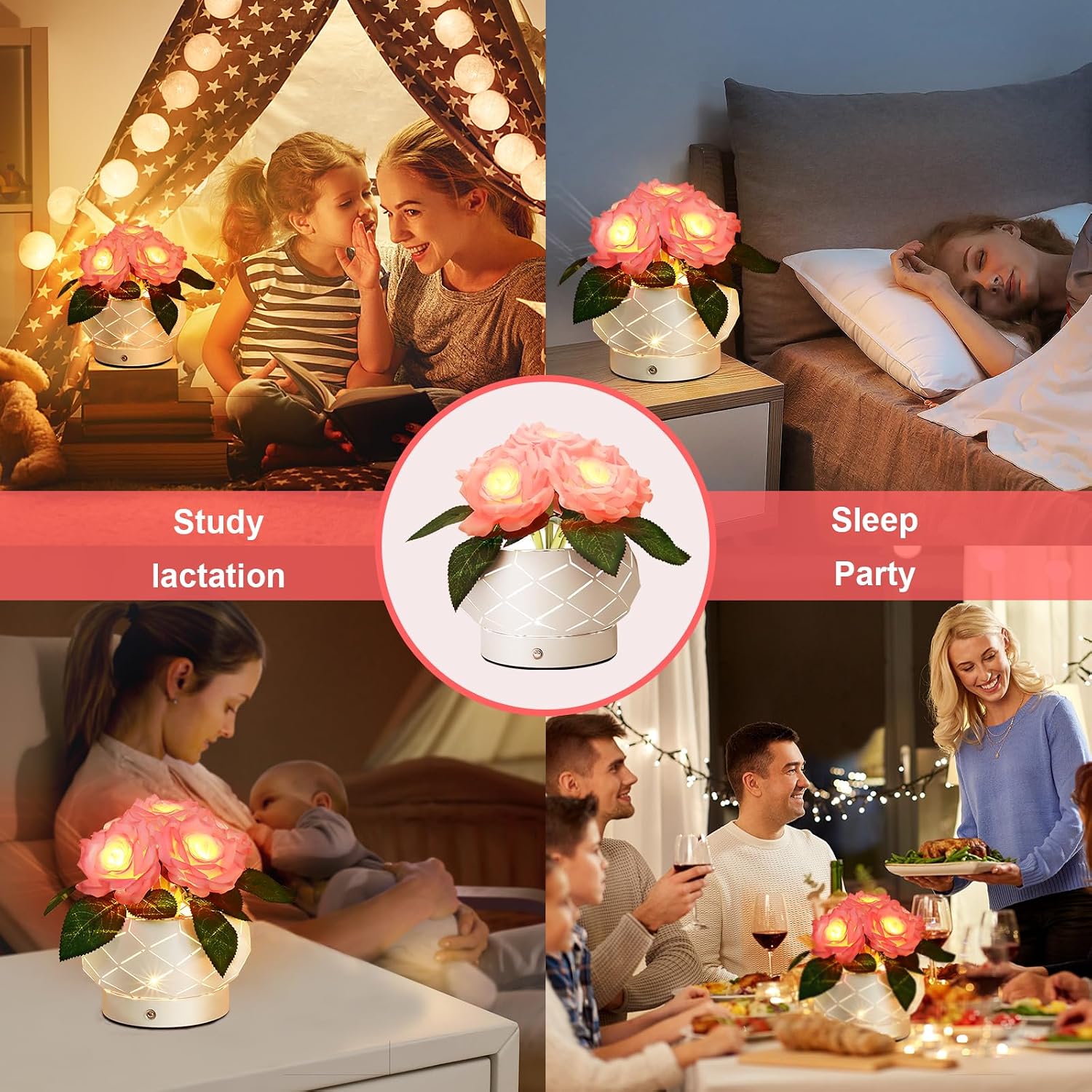 Thumbnail 6 de AMWGIMI Sunflower LED Touch Table Lamp 3‑Color 🌻