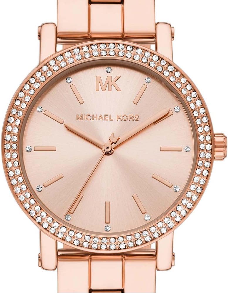 Detalle 2 de Michael Kors Corey Montre Femme – Quartz 3 Aiguilles, bracelet Acier Inoxydable ou Cuir