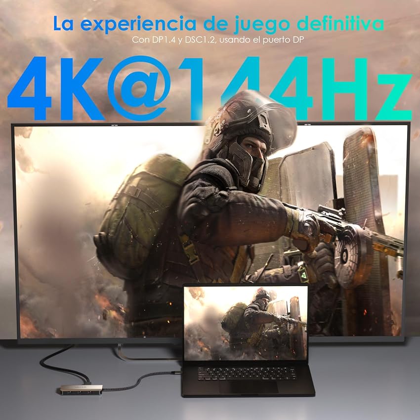 Detalle de WAVLINK Triple 4K Docking Station 100W para Windows