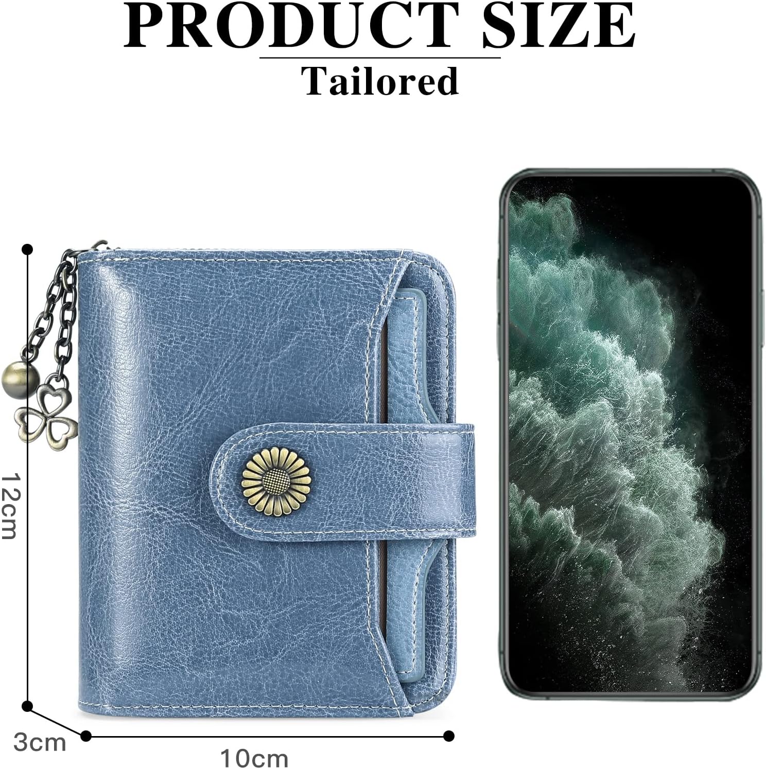 Thumbnail 6 de SENDEFN RFID small bifold wallet 10 x 12 cm