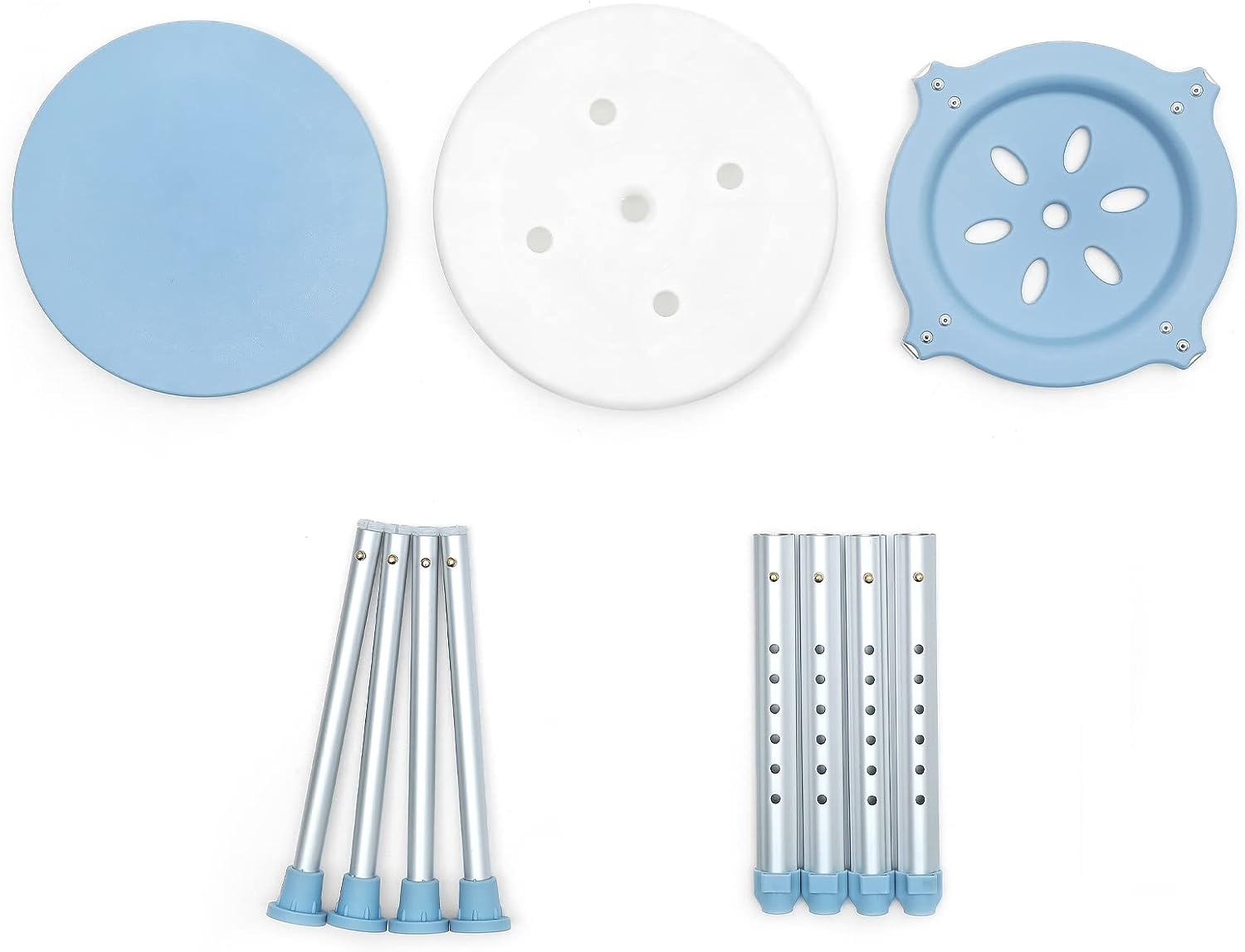 Detalle 2 de LZQ-(HAG1326) Adjustable Shower Stool with 360° Rotating Tray