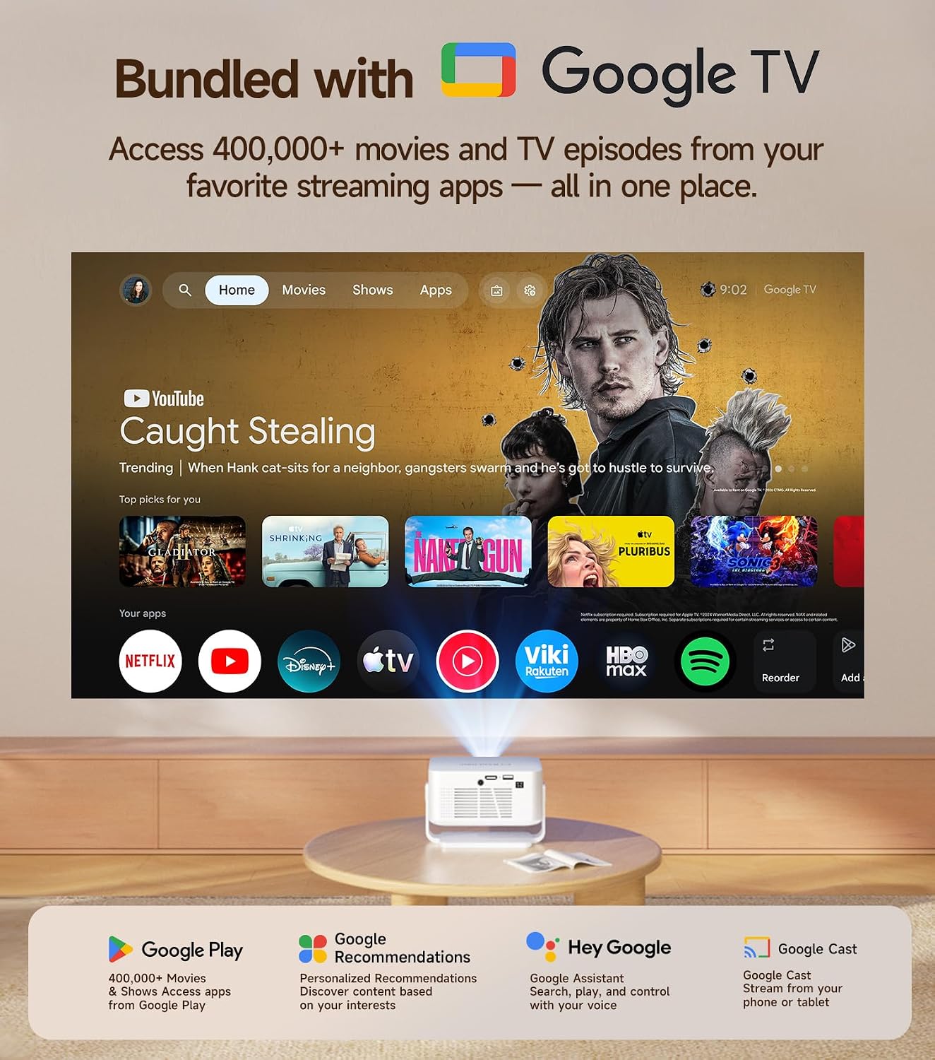 Thumbnail 1 de Magcubic HY300GT Mini Proiettore Portatile: cinema in tasca con Google TV e Auto Keystone