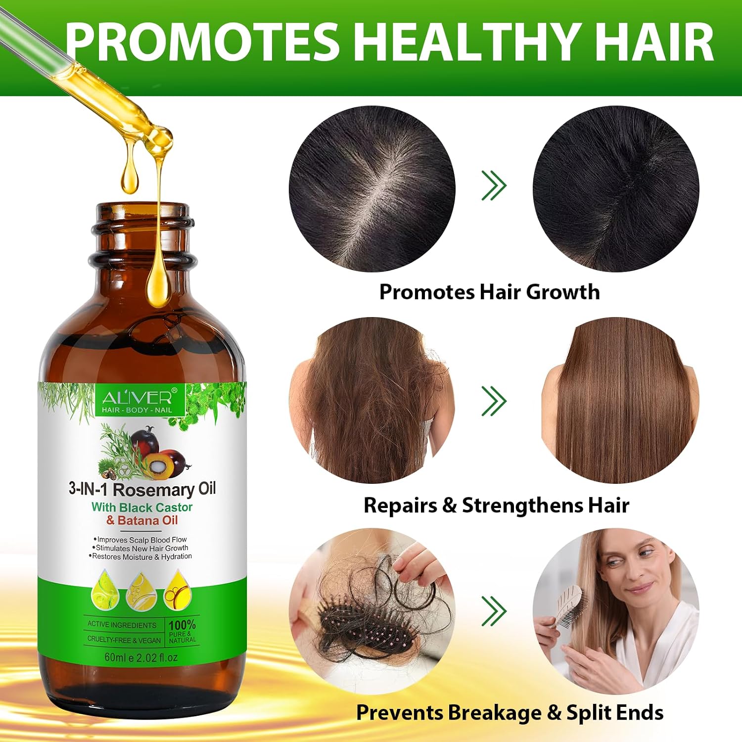 Detalle de CUZZYDUNJYNN Olio di Rosmarino 3 in 1 60 ml