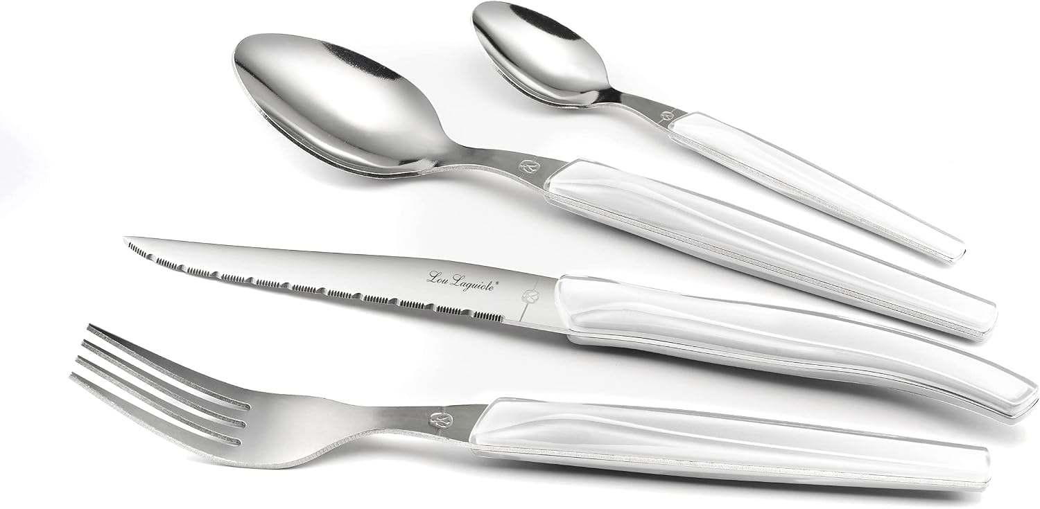 Detalle 2 de Lou Laguiole Rising Sun - Elegante Cubertería 24 Piezas 🍽