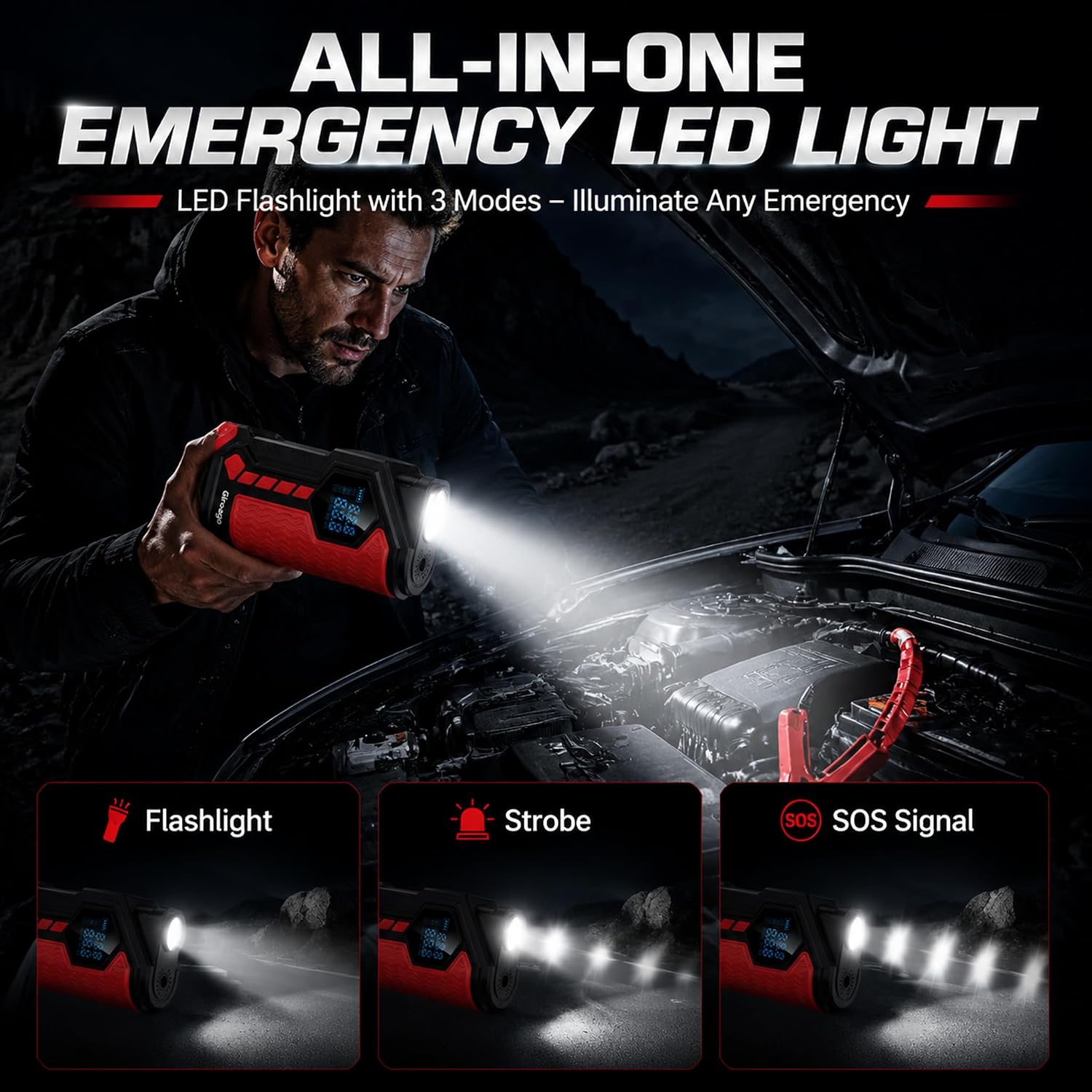 Thumbnail 5 de Giroago Jump Starter with 150 PSI Air Compressor