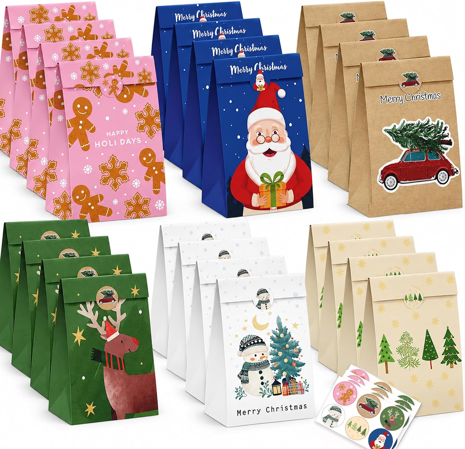 Detalle de Riccioofy Christmas Treat Bags, 24-Count