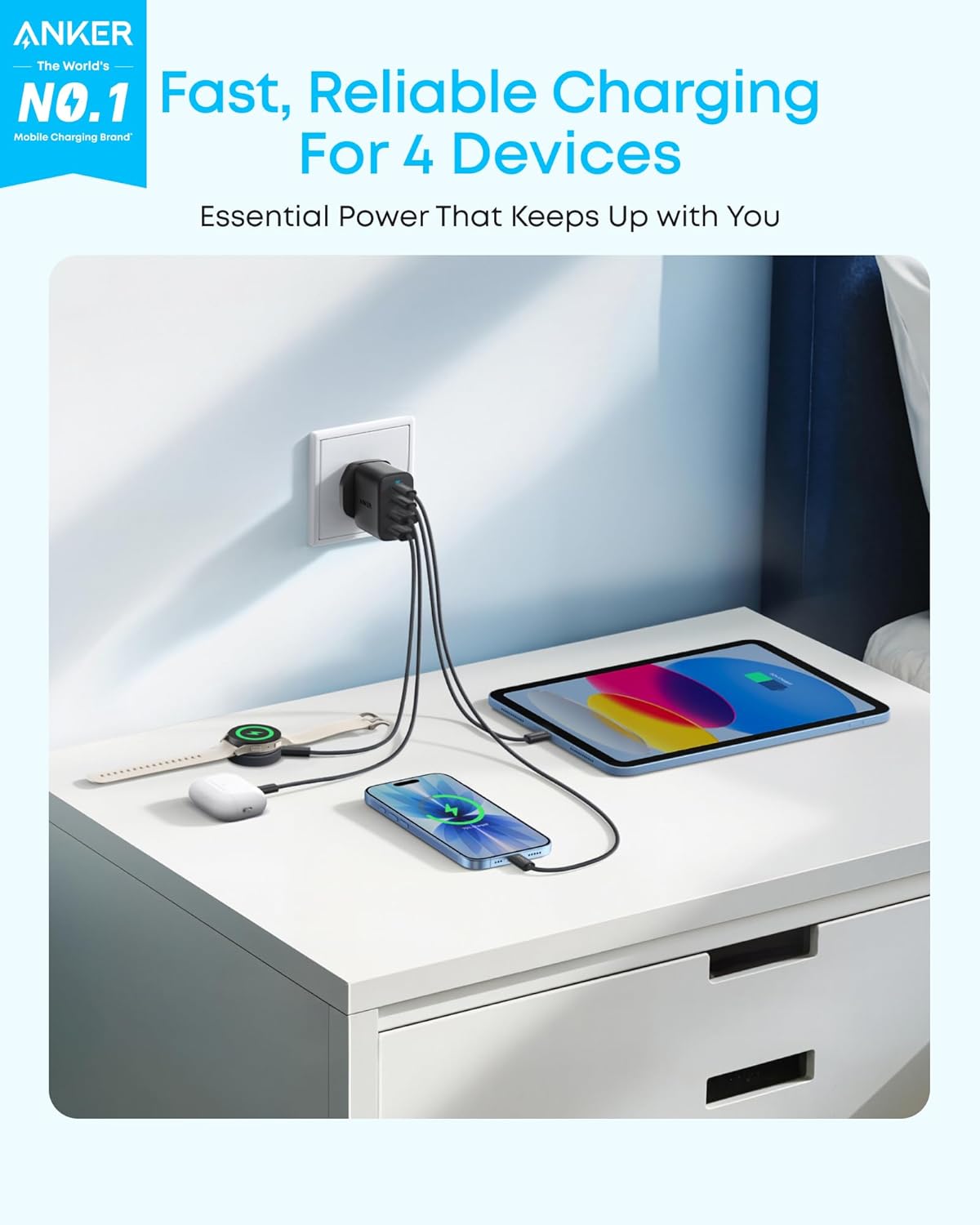 Detalle 2 de Anker Zolo 50W 4‑Port Charger