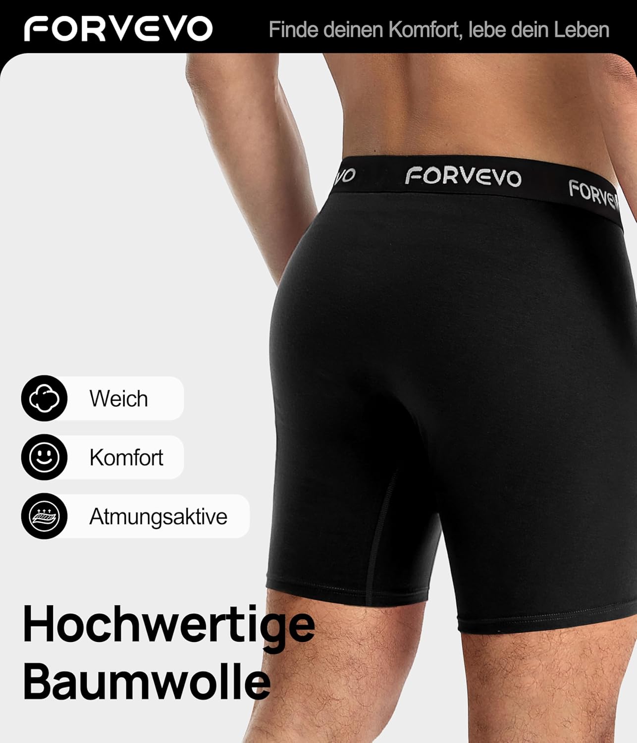 Thumbnail 3 de FORVEVO 6er Pack Boxershorts aus Baumwolle