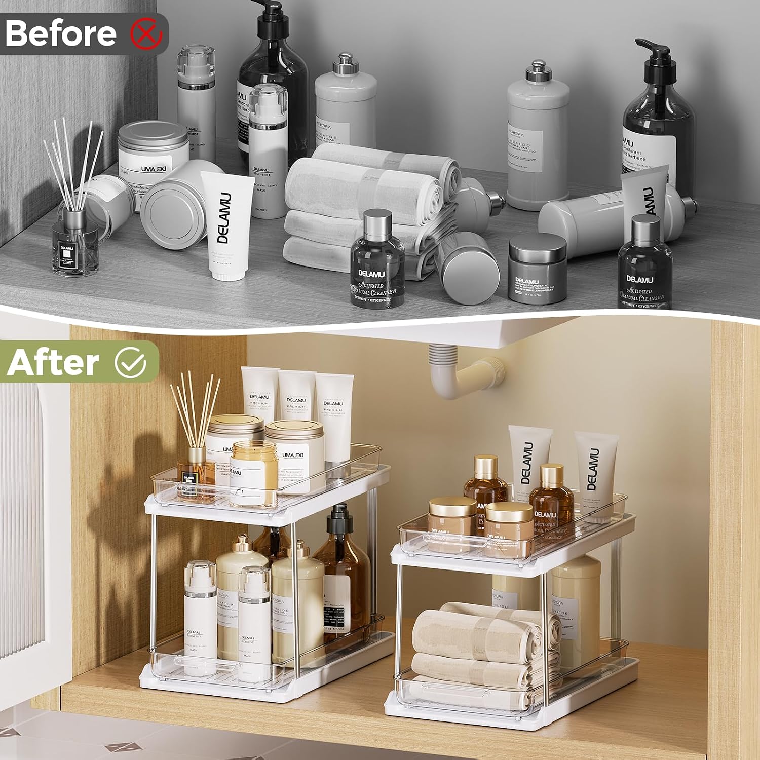 Detalle 2 de Delamu Under-Sink Organizers 4-Pack