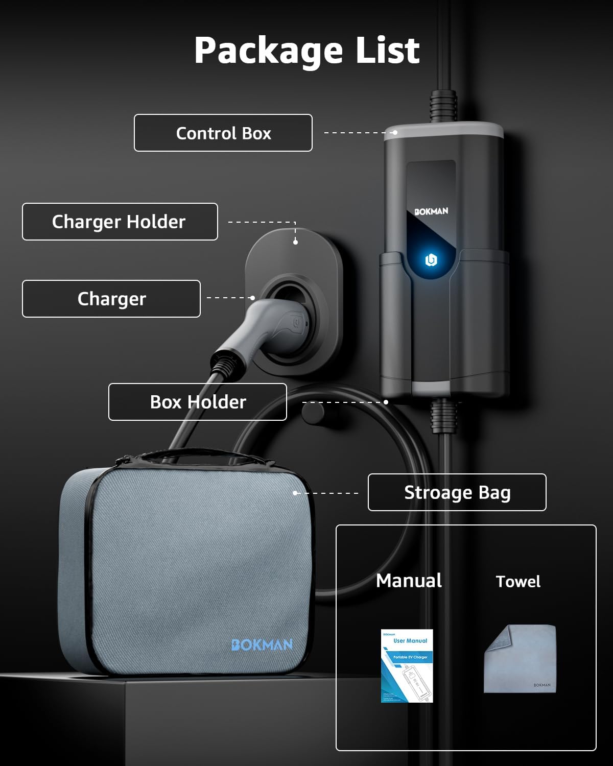 Thumbnail 5 de Bokman EV Charger 7.4kW Type 2 to CEE Plug