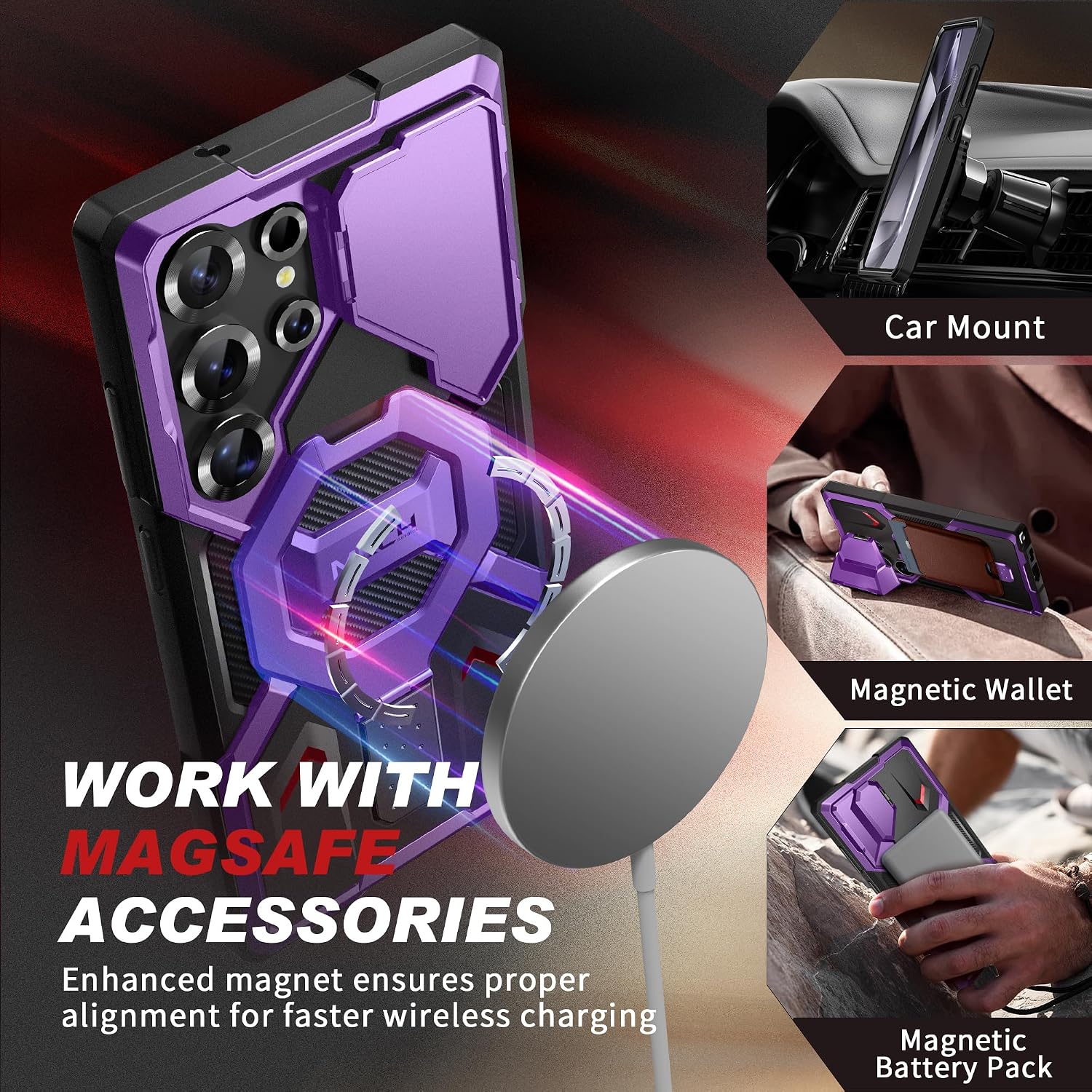 Detalle 2 de TONGATE S25 Ultra privacy MagSafe case