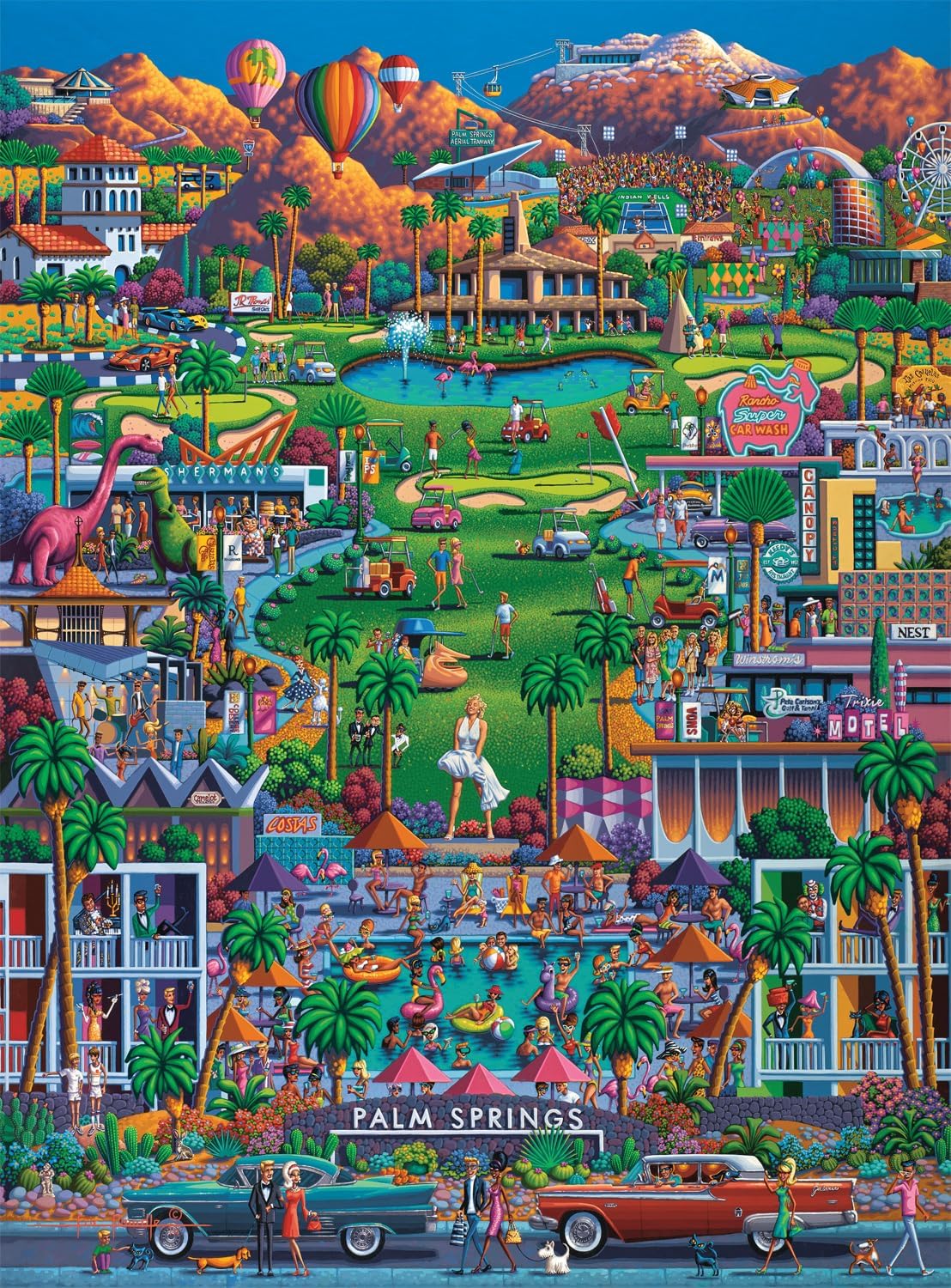 Detalle de Buffalo Games Palm Springs 1000-piece jigsaw
