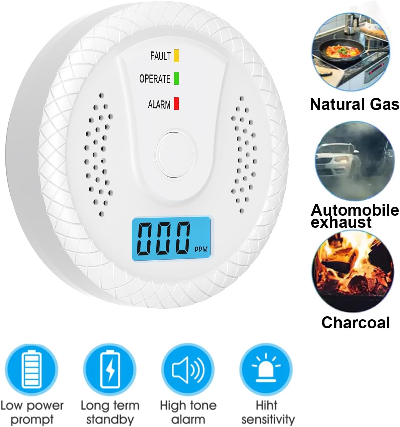 Thumbnail 3 de EIBEST Carbon Monoxide Detector 85 dB