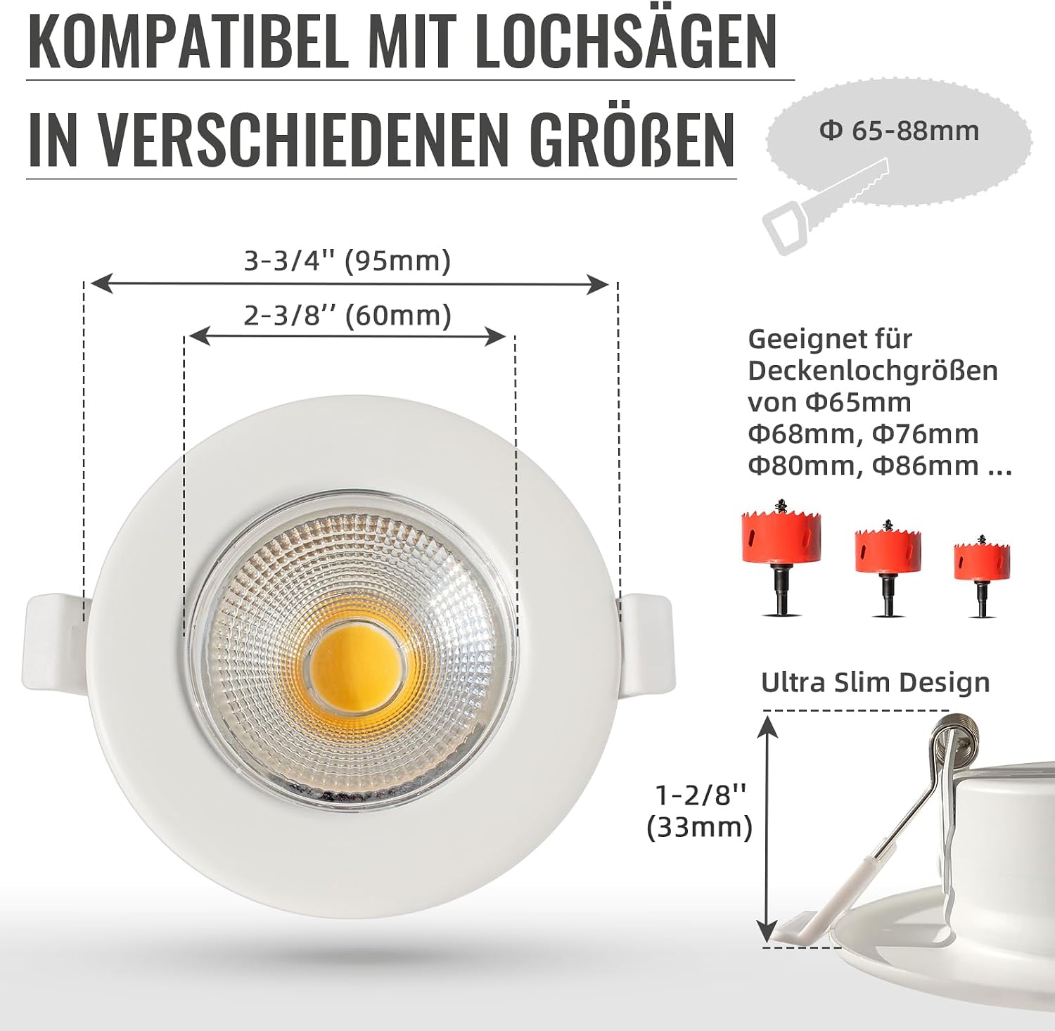 Thumbnail 4 de Wondlumi 6er LED Einbaustrahle 10W