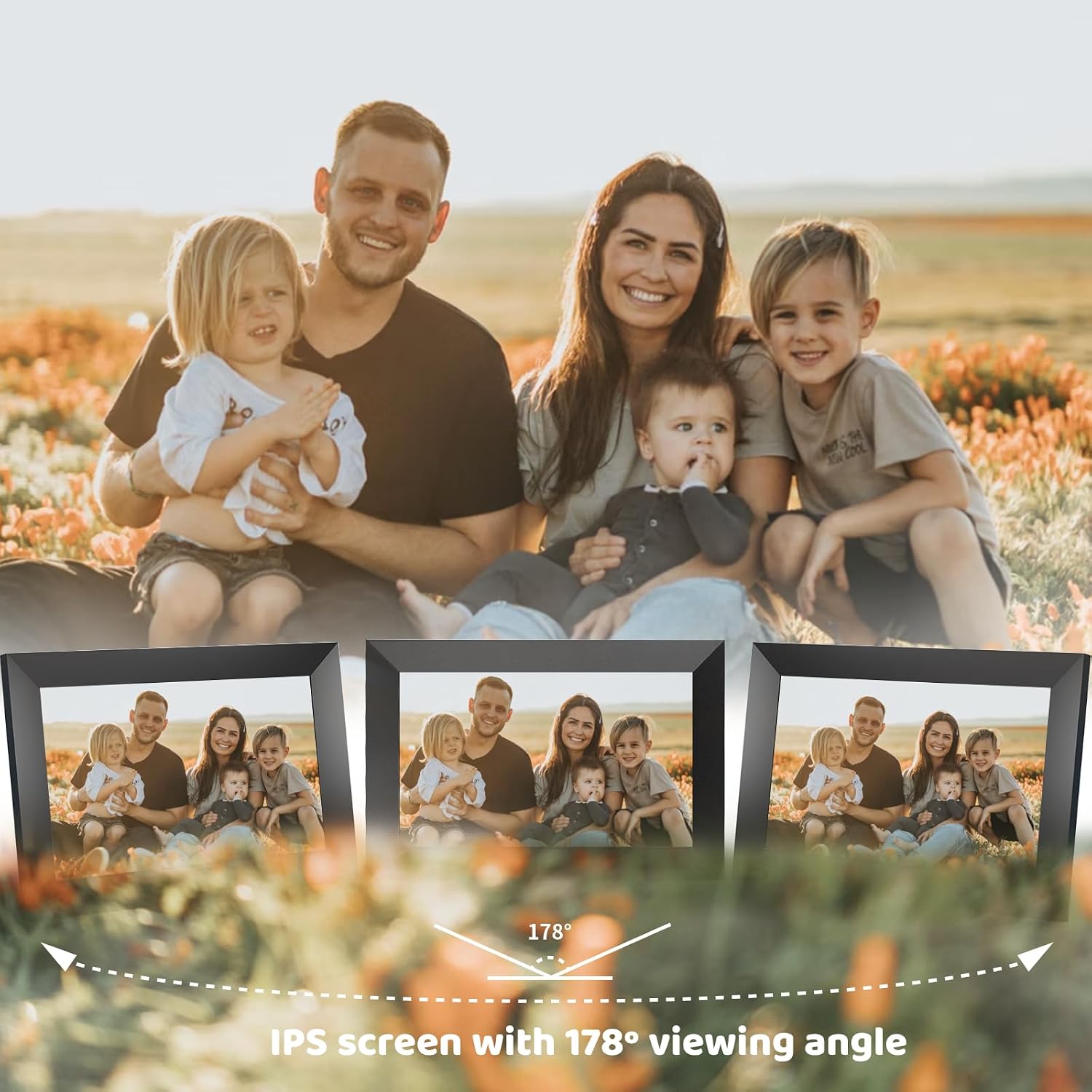 Detalle de Digital Photo Frame 10.1 Inch – Non‑WiFi, 1280x800 IPS Display with Remote