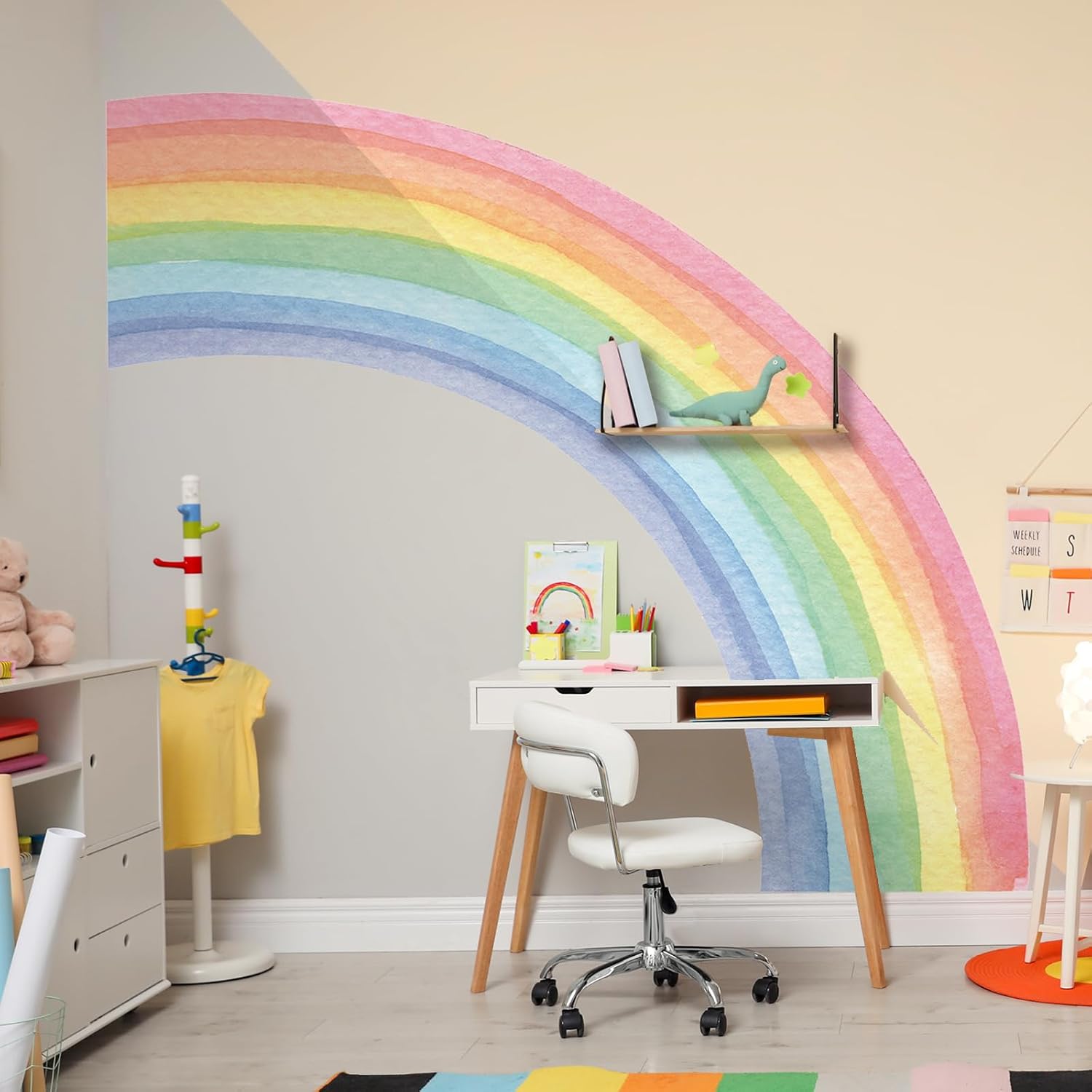 Detalle 2 de Supzone Wandtattoo Regenbogen Groß 143 x 160 cm