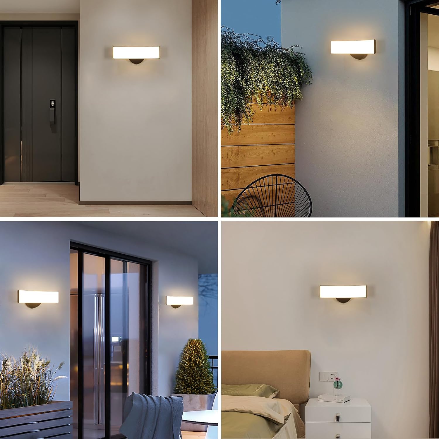 Thumbnail 6 de Comely lampada da parete esterna, nero, LED 17W, IP65, 3000K – luce calda per giardino e ingresso