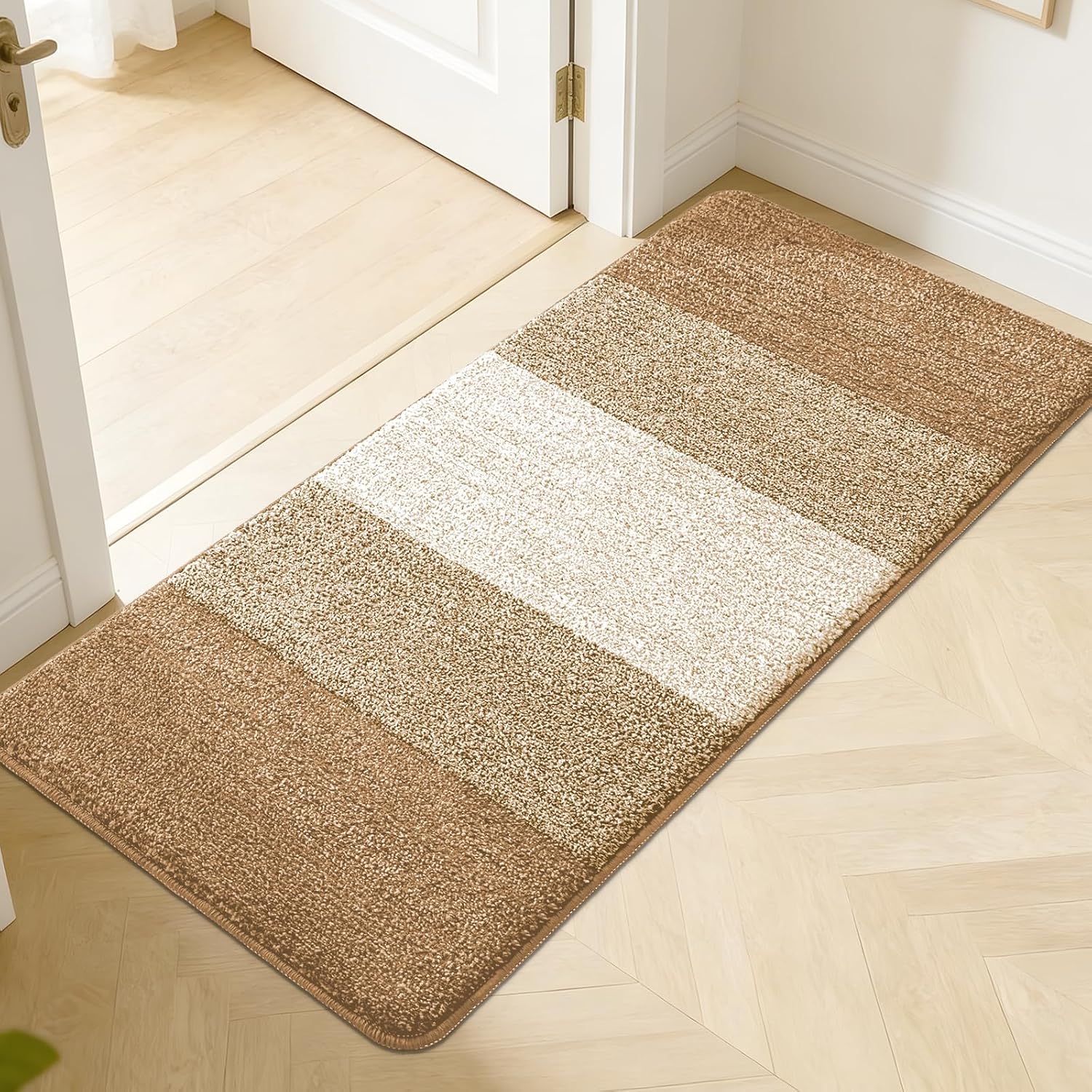 Thumbnail 6 de Kitinjoy Indoor Outdoor Door Mat (32x20) Low-Profile, Non-Slip, Washable Dirt Trapper — Grey
