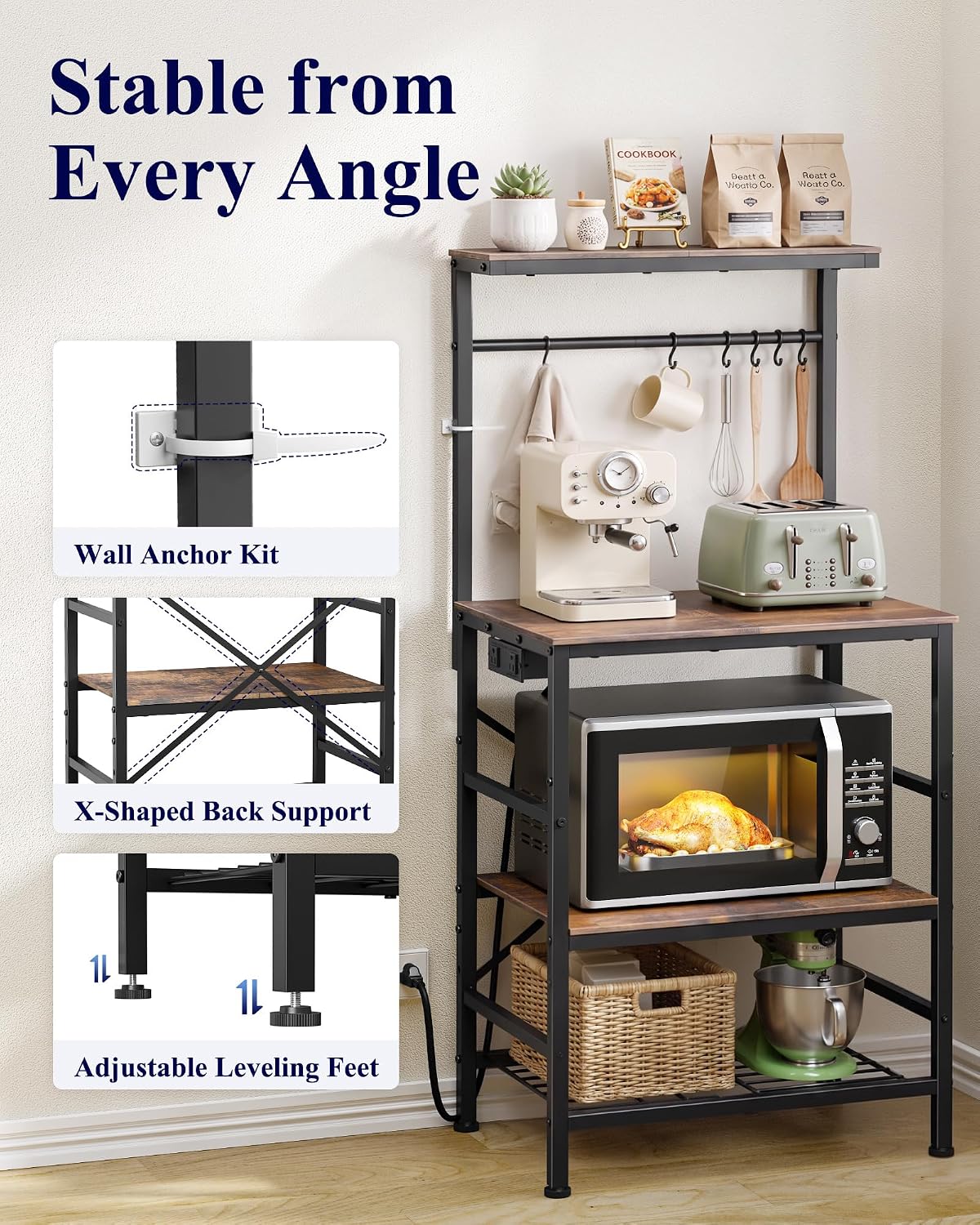 Thumbnail 6 de Kitsure Kitchen Rack, 4-Tier