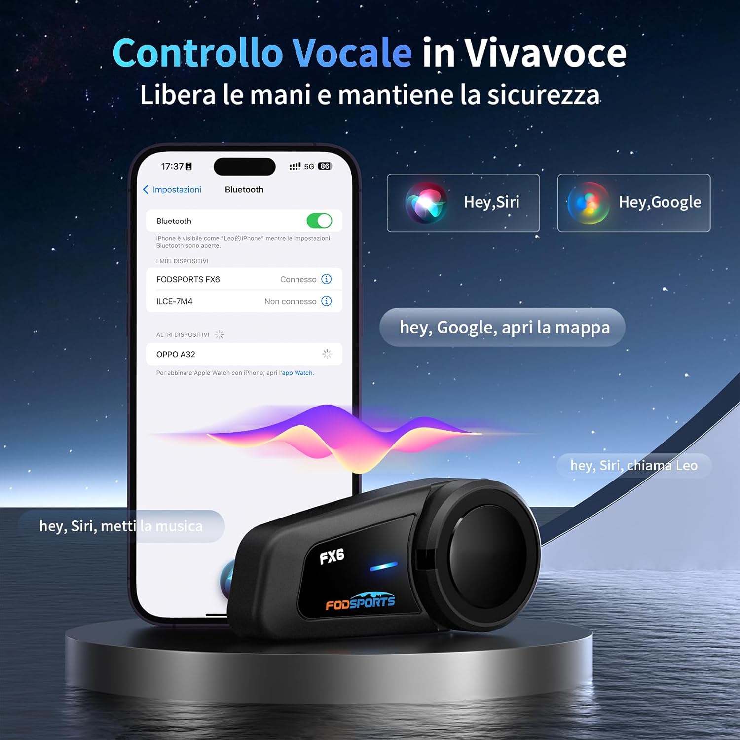 Thumbnail 4 de Fodsports FX6 interfono moto 1000 m