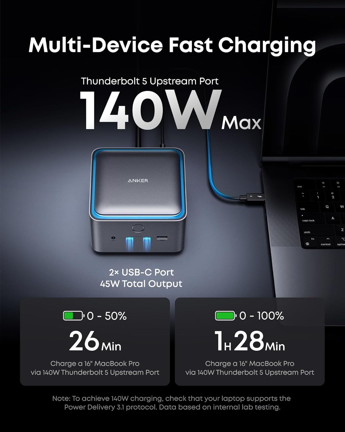 Thumbnail 5 de Anker Prime TB5 Docking Station 140W ⚡📎📺📱📷🔌📡📁📂📈📊🎛️📡