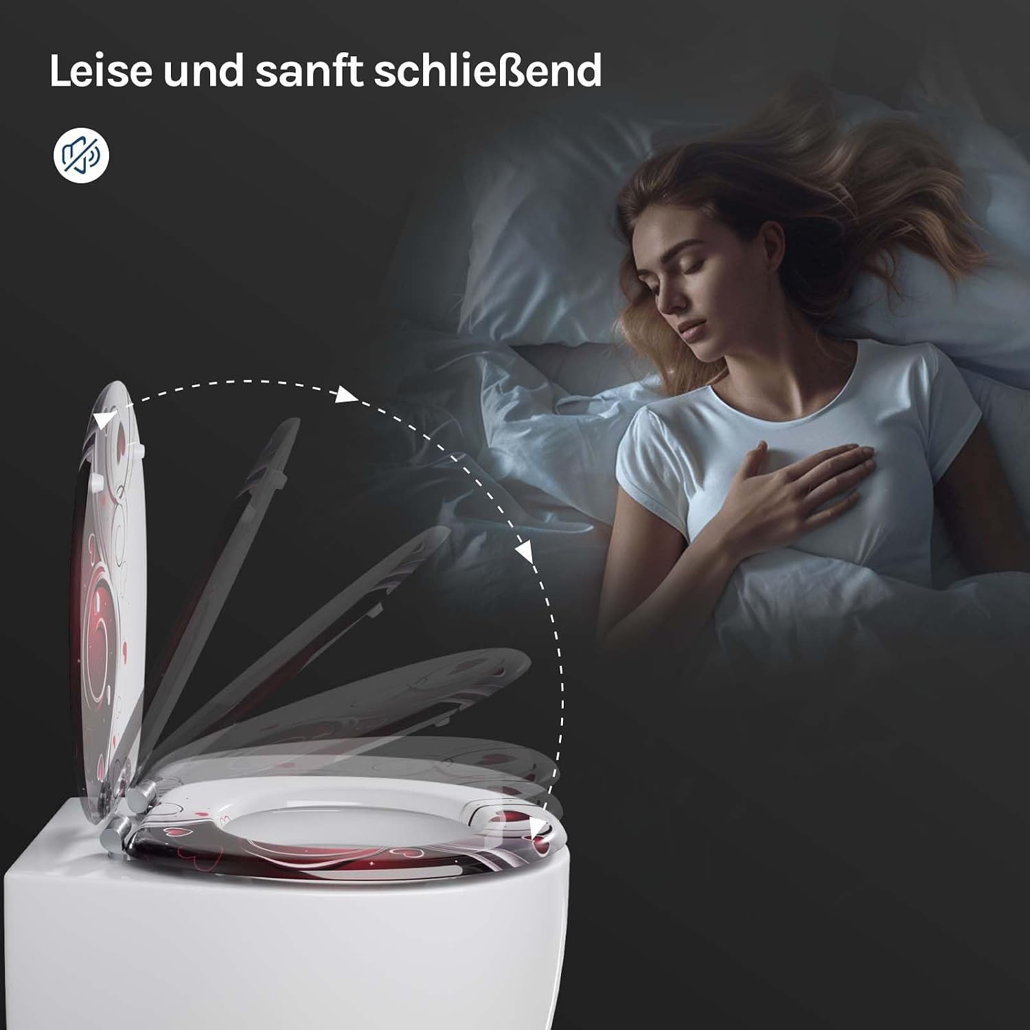 Detalle de WOLTU Premium WC-Sitz 175 kg Absenkautomatik