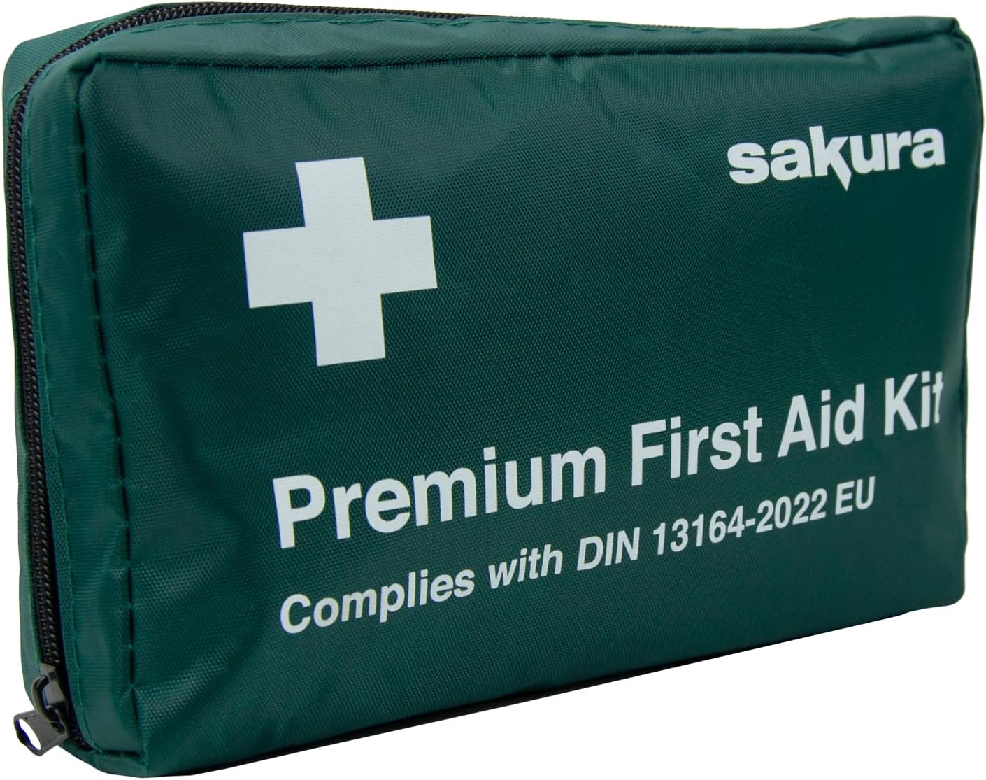 Detalle 1 de Sakura DIN First Aid Kit SS5418 – Zipped Bag, Comprehensive EU Travel Kit (DIN 13164)