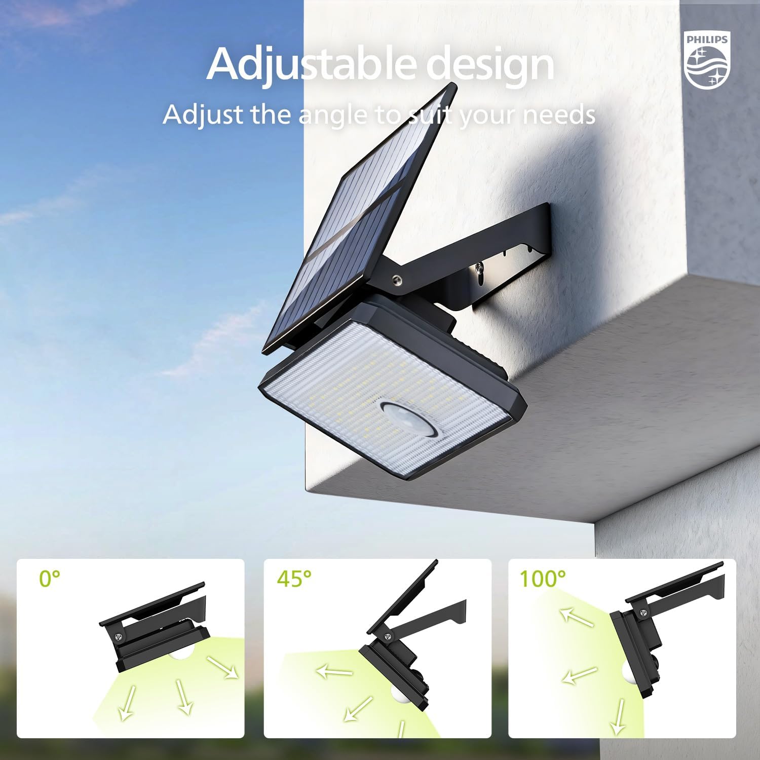 Thumbnail 5 de Philips Solar Motion Sensor Light Outdoor – 1000LM, 3 Modes, 7000K Daylight, Waterproof