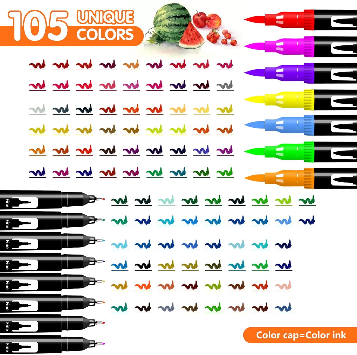 Thumbnail 6 de Melifluo 105 Dual Tip colouring pens 105 🎨