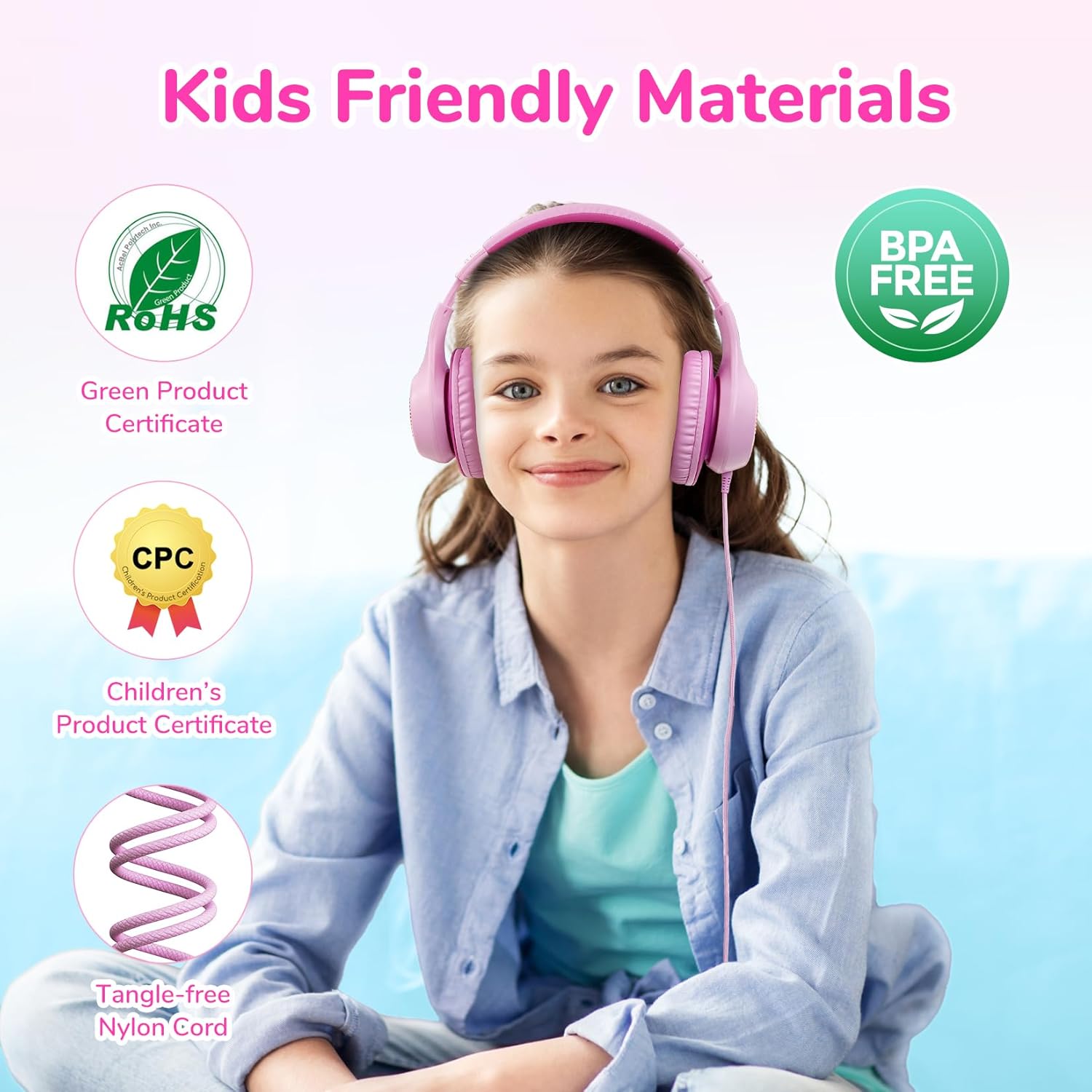 Detalle 2 de EarFun Kinder Kopfhörer USB-C 85 dB