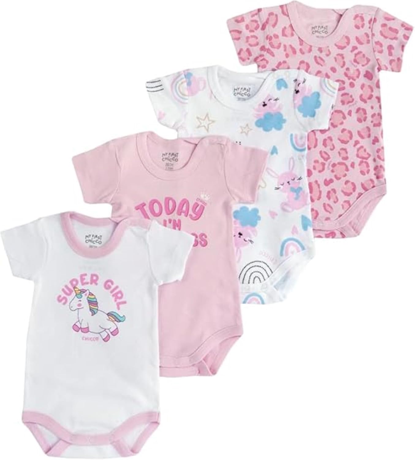Thumbnail 6 de Chicco Body Neonato e Neonata, Set di 4 Body in cotone 100%, apertura comoda, 0-3 Mesi