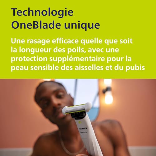 Detalle de Philips OneBlade Intimate QP1924/30 — rasage intime avec protection cutanée SkinProtect