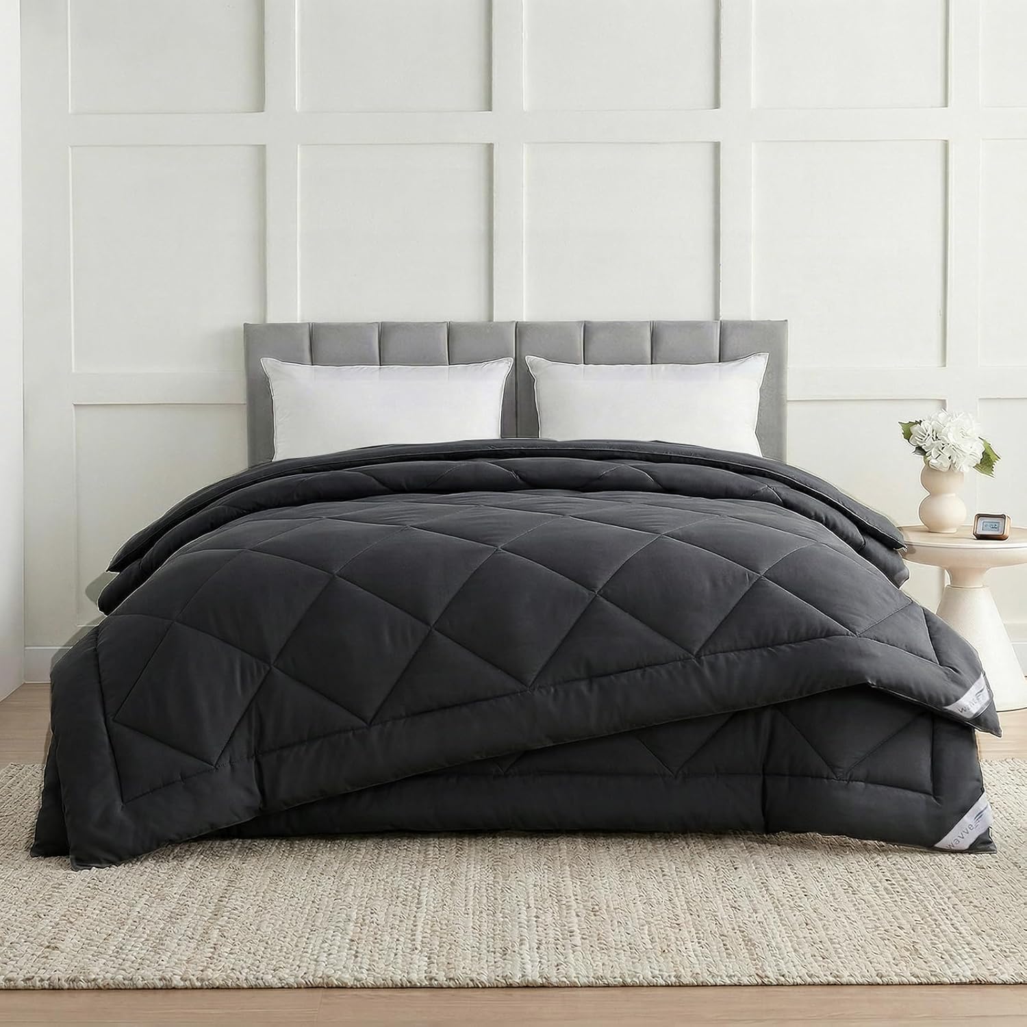 Thumbnail 2 de WAVVE 4-Jahreszeiten Bettdecke 240x260 cm, 2-teilig (150/300 gsm) für Sommer, Übergang & Winter – grau