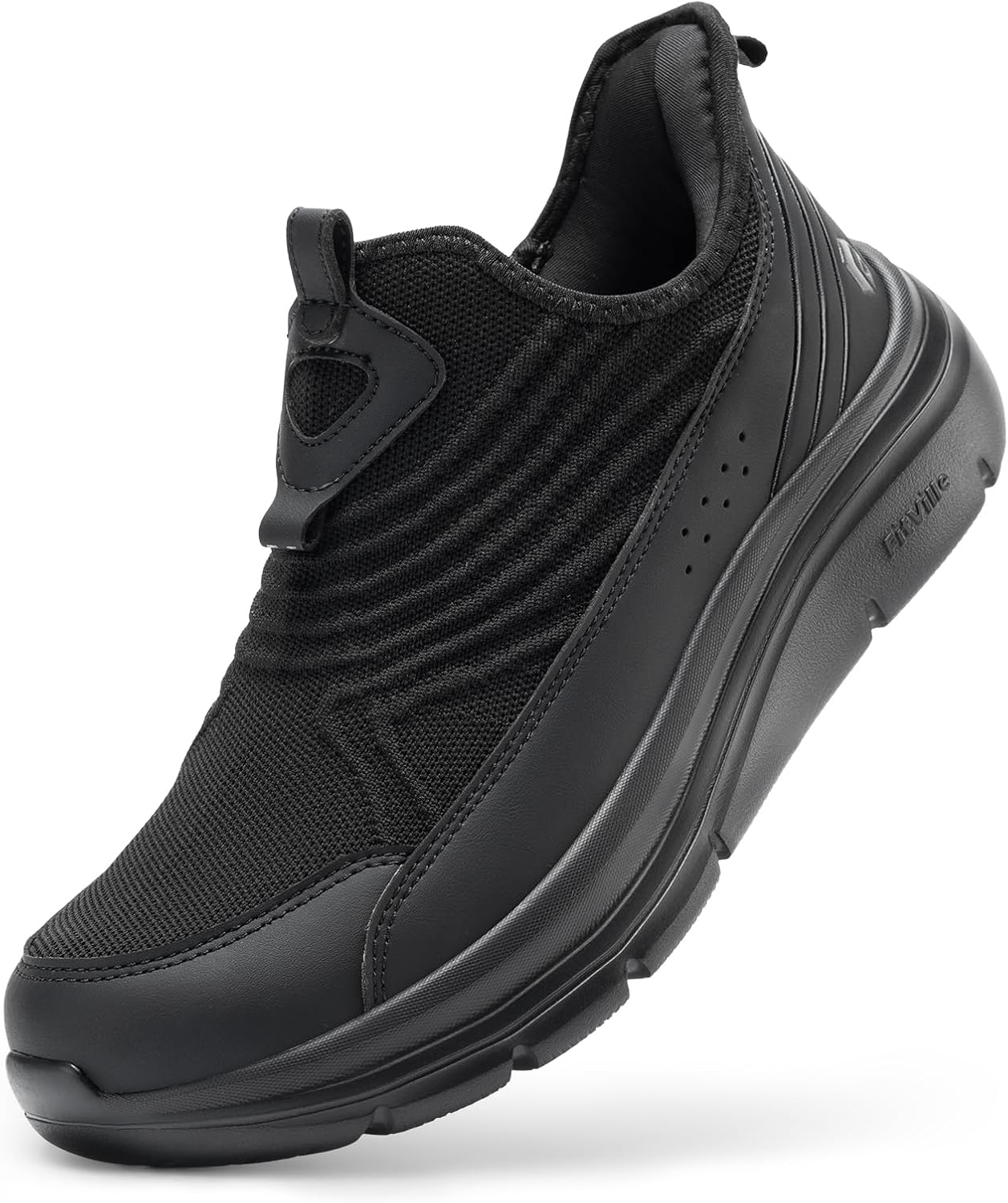 Detalle de FitVille Men's Slip-On Walking Shoes Step Ease V1