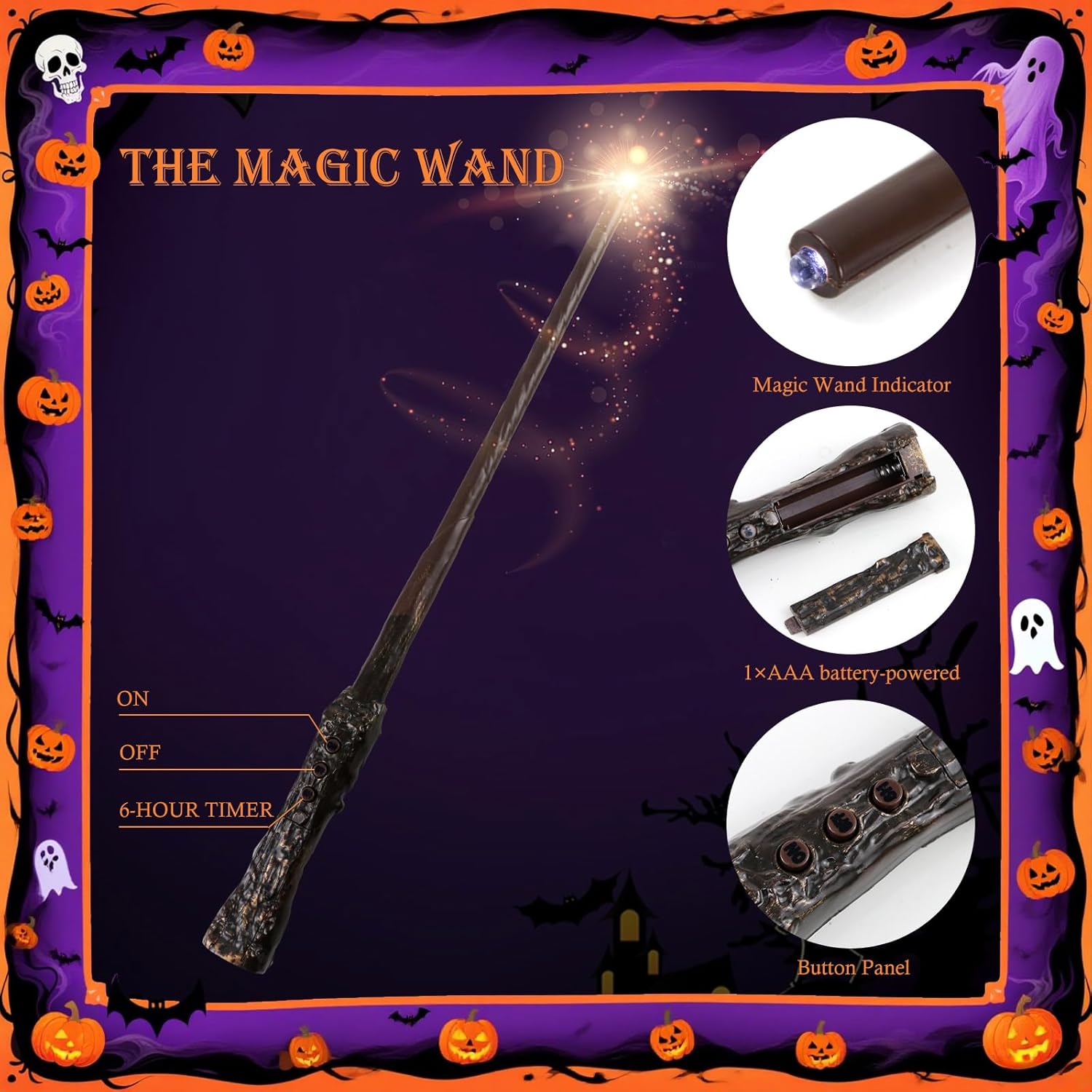 Thumbnail 2 de Dixmas schwebende Kerzen mit Zauberstab-Fernbedienung – 12 flammenlose LED-Kegelkerzen zur Deko