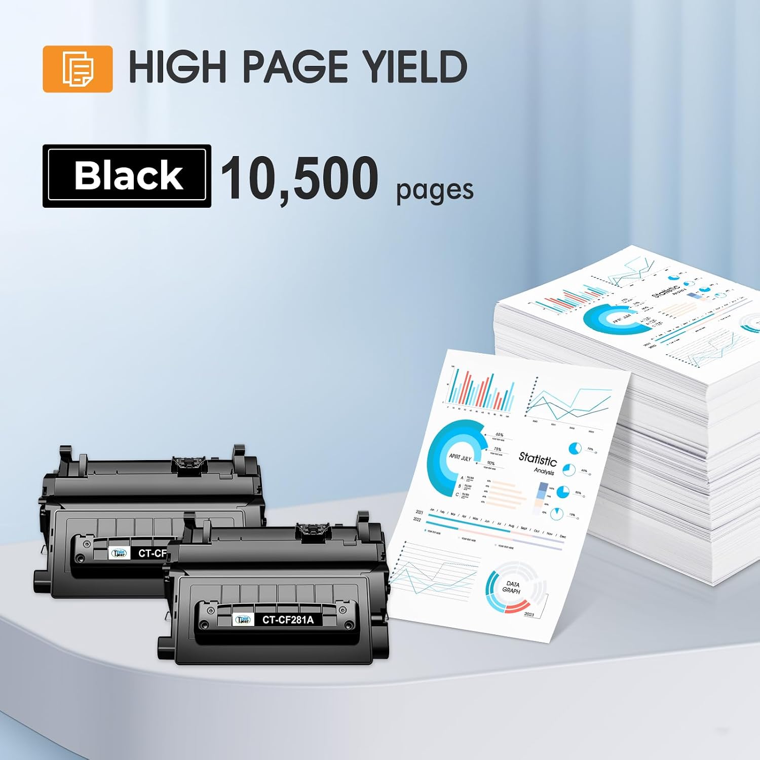 Detalle de Cool Toner CF281A 81A Black Toner Cartridge 2-Pack for HP LaserJet Enterprise