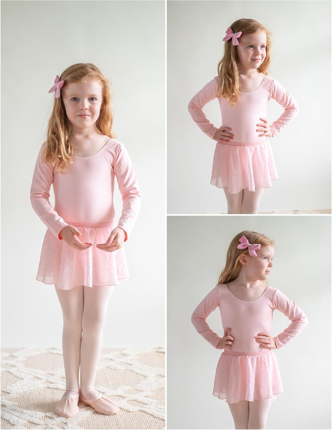 Thumbnail 6 de Zaclotre Girls’ Ballet Leotard with Removable Shiny Skirt, Long Sleeves