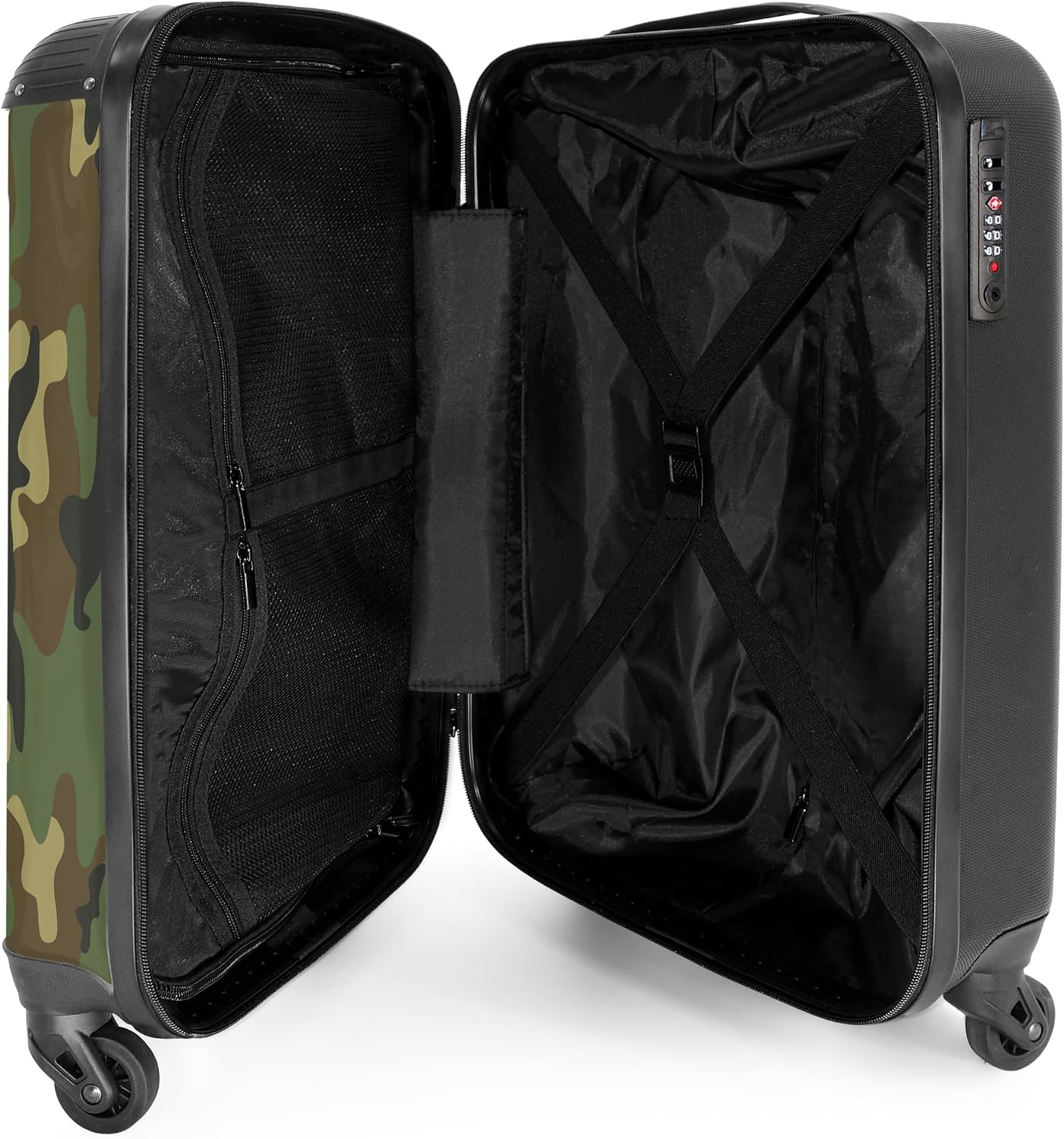 Detalle 2 de NoBoringSuitcases.com® Maleta de Cabina Camuflaje ✈