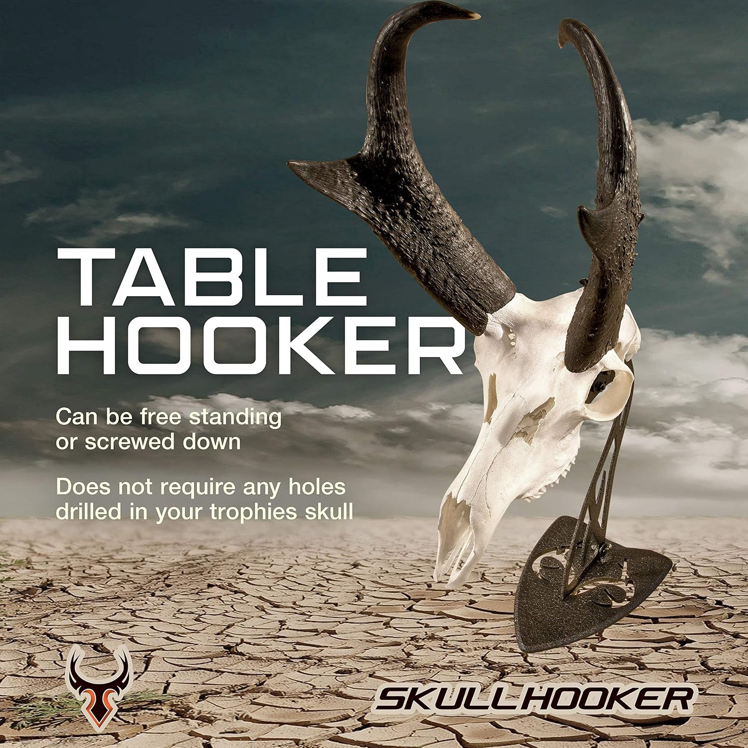 Detalle de Skull Hooker Tabletop Trophy Mount, Steel