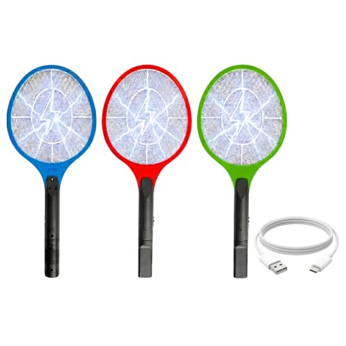 Imagen de SHATCHI 49cm Electric Mosquito Swatter – USB Rechargeable Fly Zapper Racket en OfertitasTOP