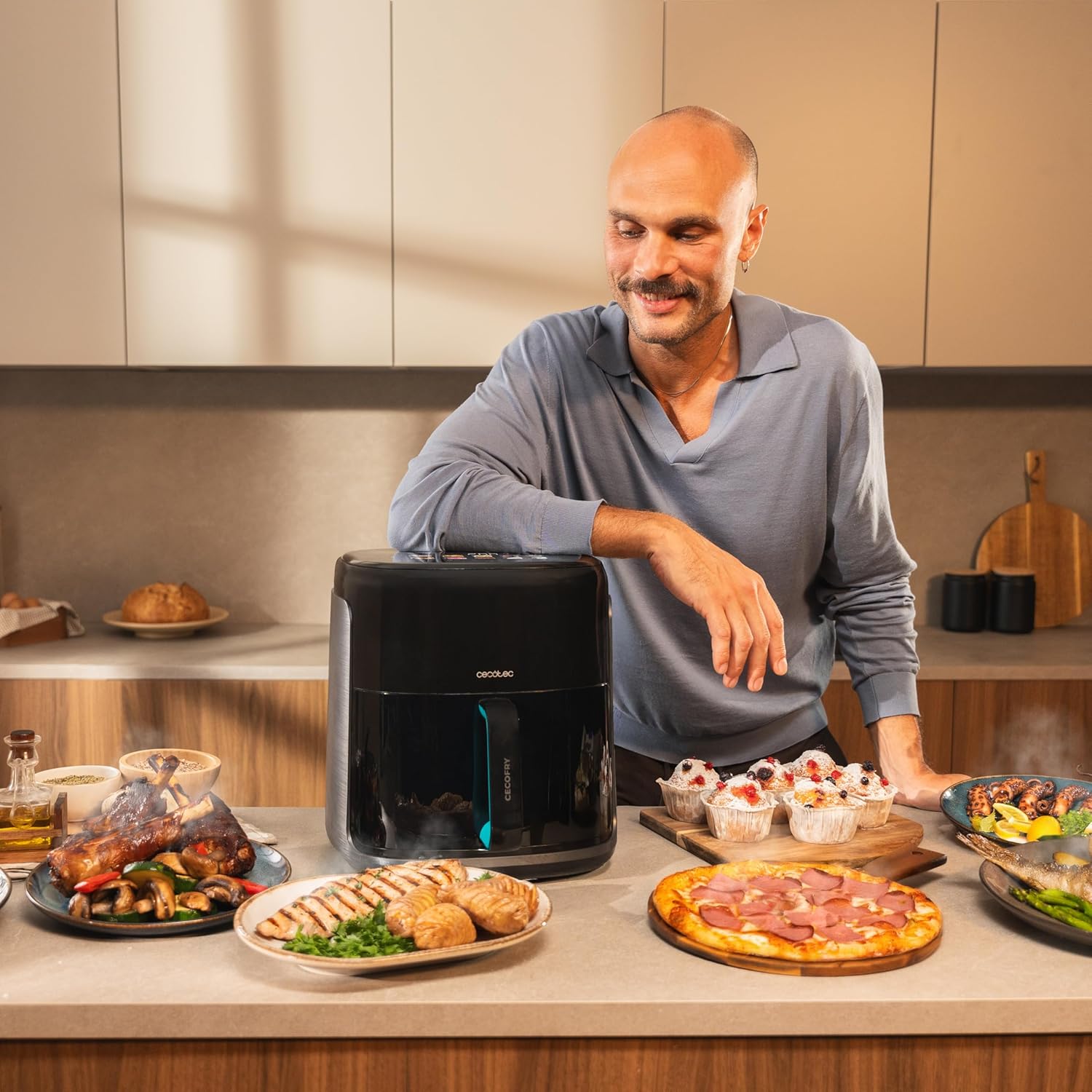 Thumbnail 4 de Cecotec Cecofry&Grill Smokin'Prime 6500 Friggitrice ad Aria 6,5L 3in1 2200W