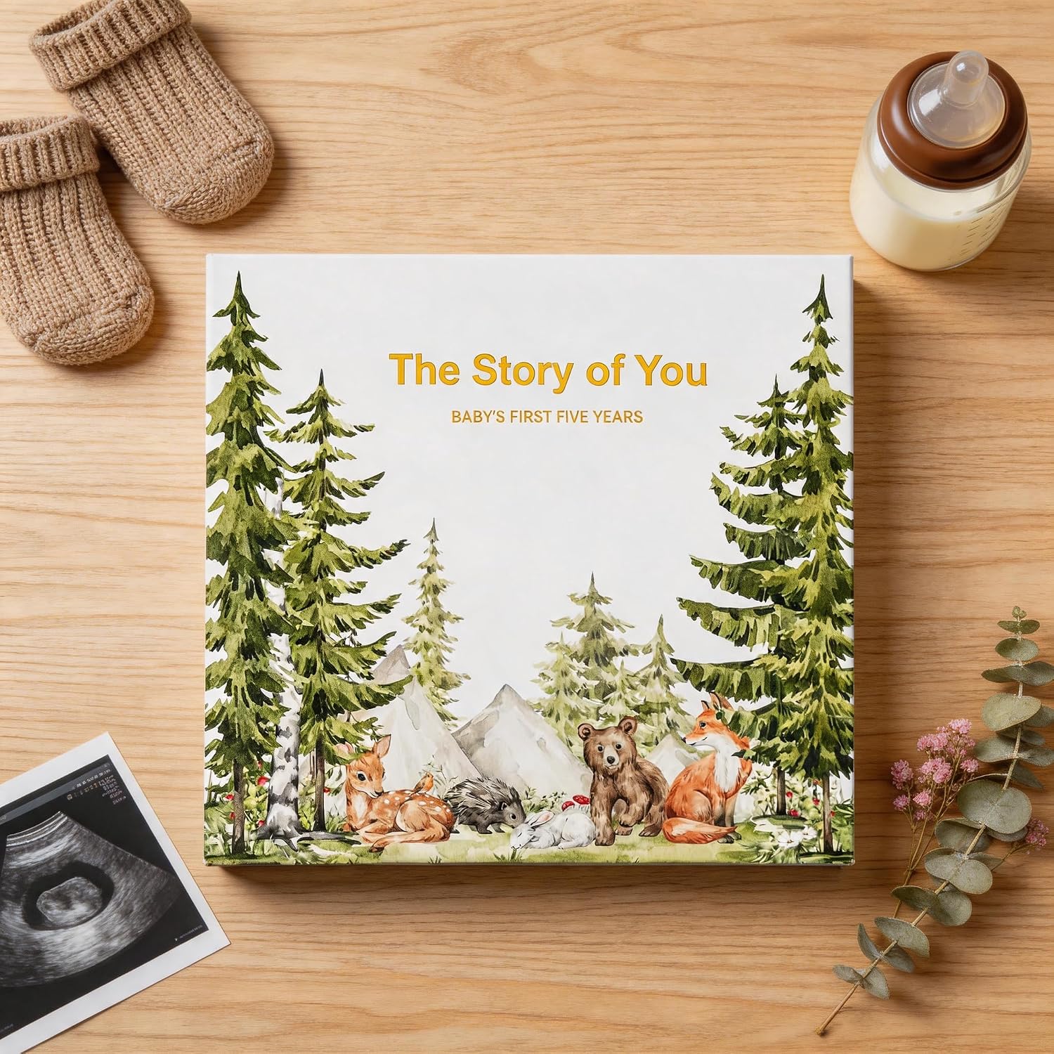 Thumbnail 1 de CHEERLUXE ATTZ-000522 Baby Memory Book, 120 Pages, Woodland Animals