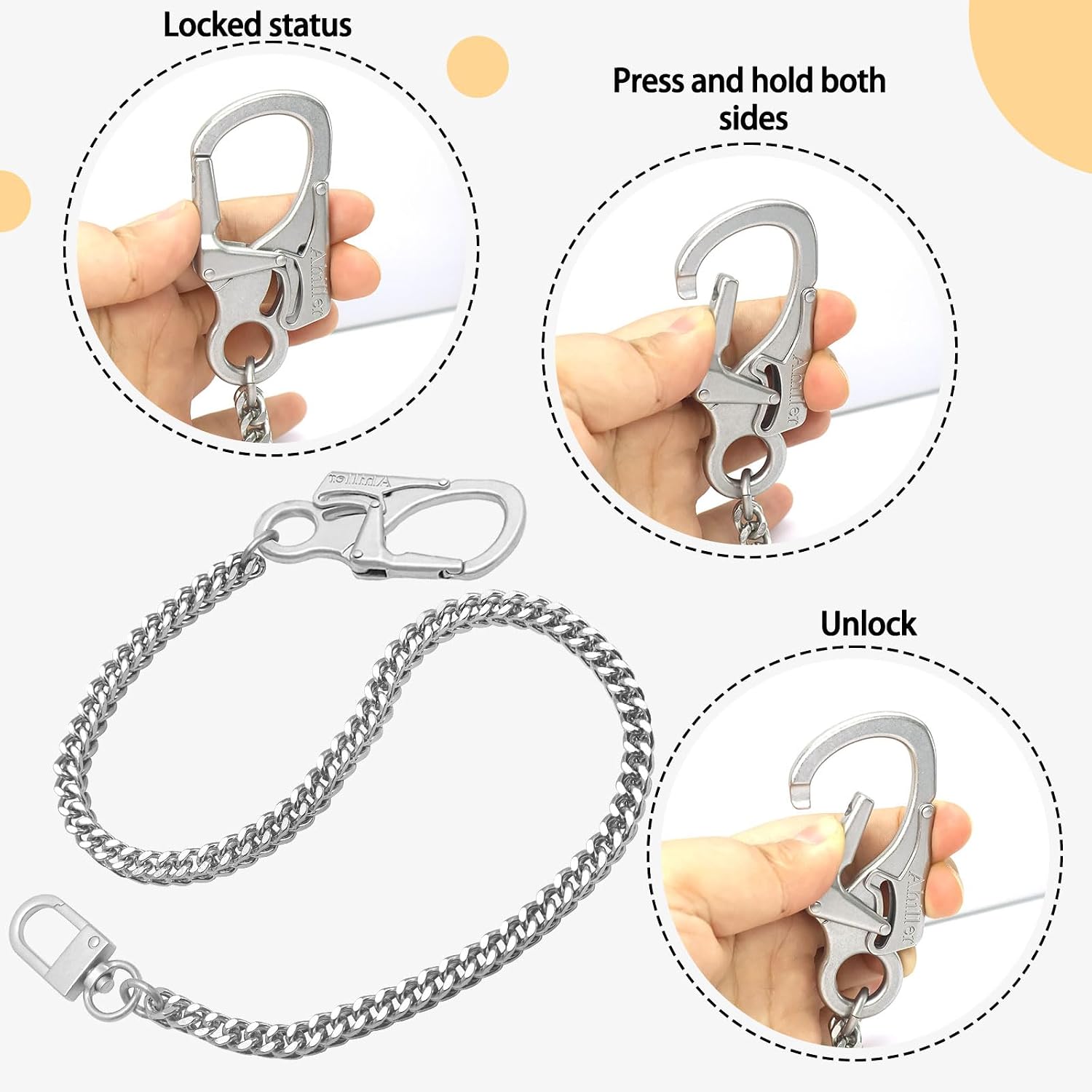 Thumbnail 3 de Ahiller keychain wallet chain 61-63cm