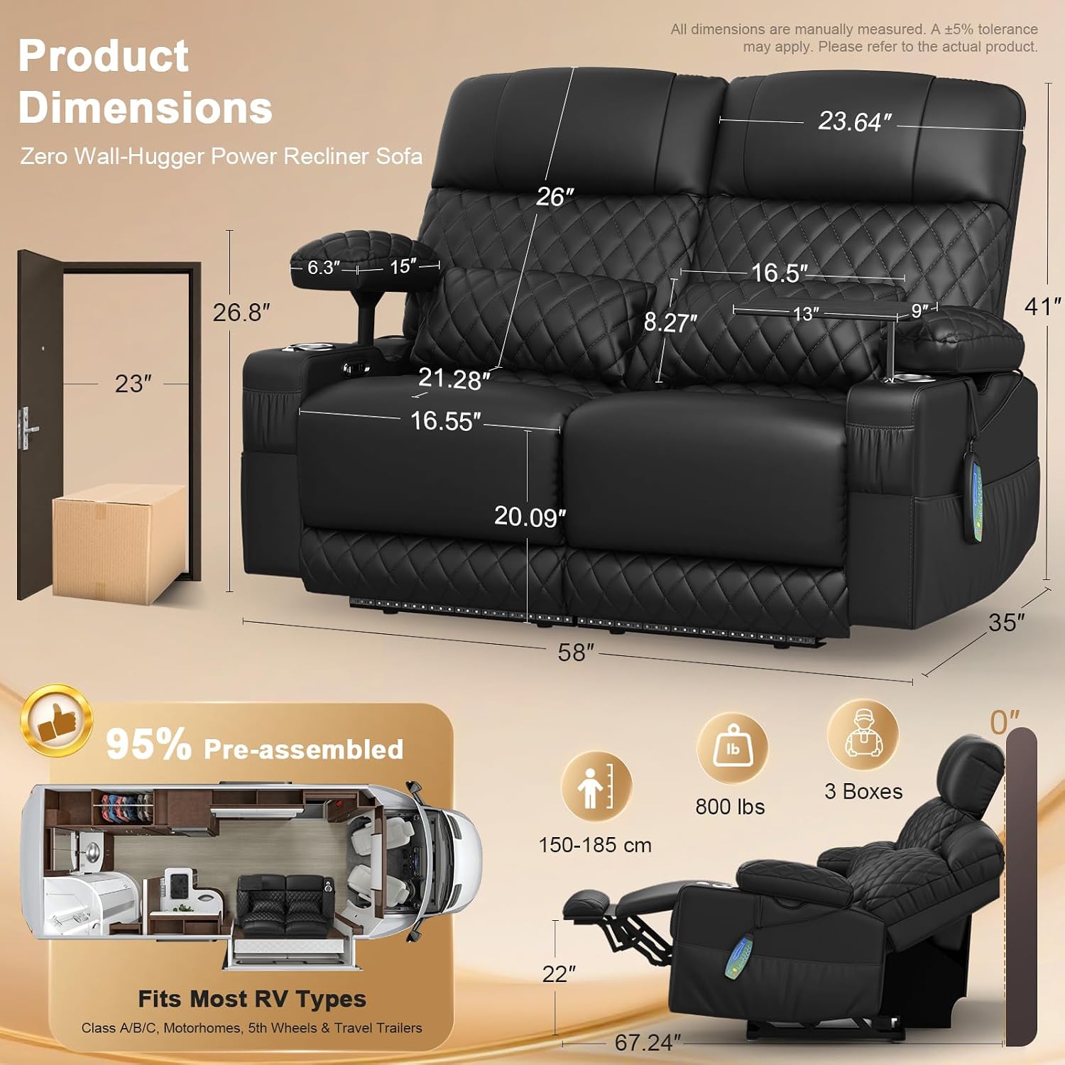 Detalle 2 de Power Reclining Loveseat