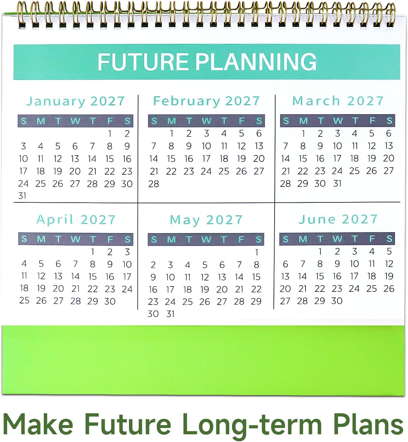 Thumbnail 5 de Andiker 2026 Desk Calendar (Jan–Dec 2026) with Thick Paper & Twin-wire Binding, Dark Blue