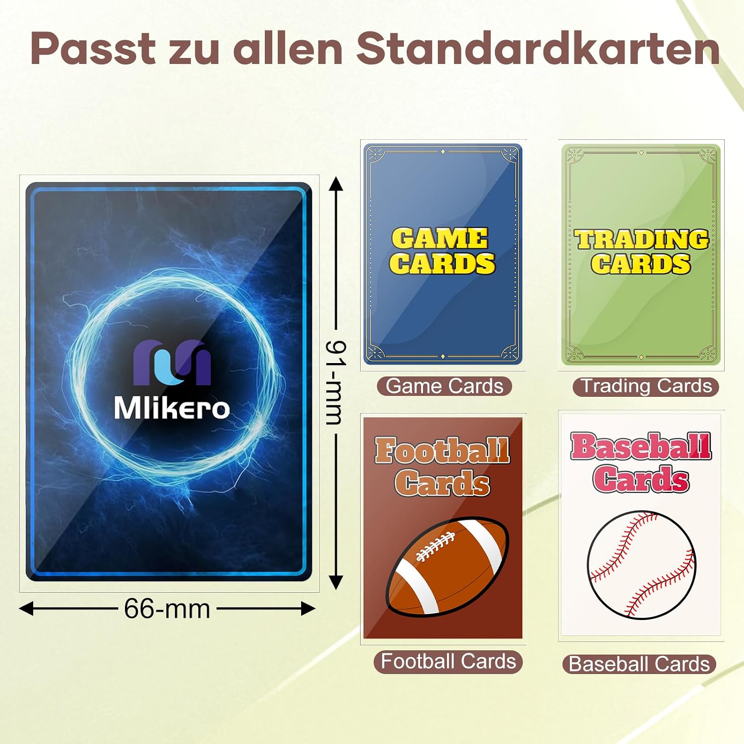 Detalle de Mlikero Kartenhüllen Soft 600 Stück, 66 x 91 mm