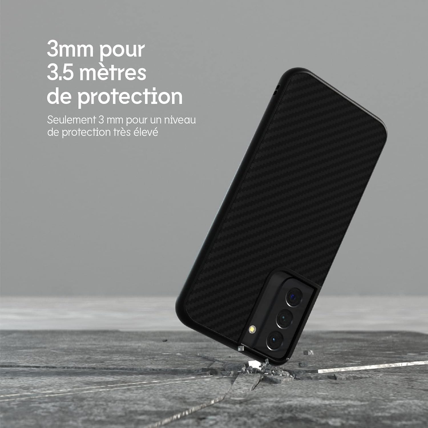 Thumbnail 1 de RhinoShield SolidSuit pour Galaxy S21 – protection légère et finition premium, noir Classic