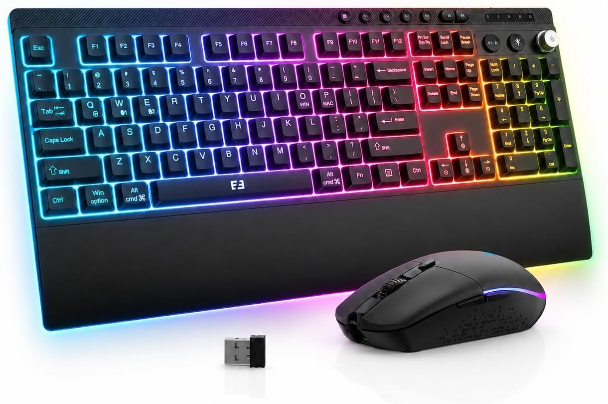 Detalle de Seenda Wireless Gaming Keyboard and Mouse, Full-Size