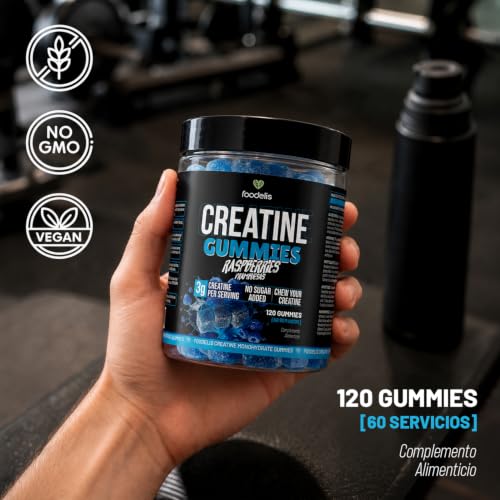 Detalle de Foodelis Creatina gominolas: Creatina Monohidratada en Gominolas (3 g por dosis, 60 gominolas)