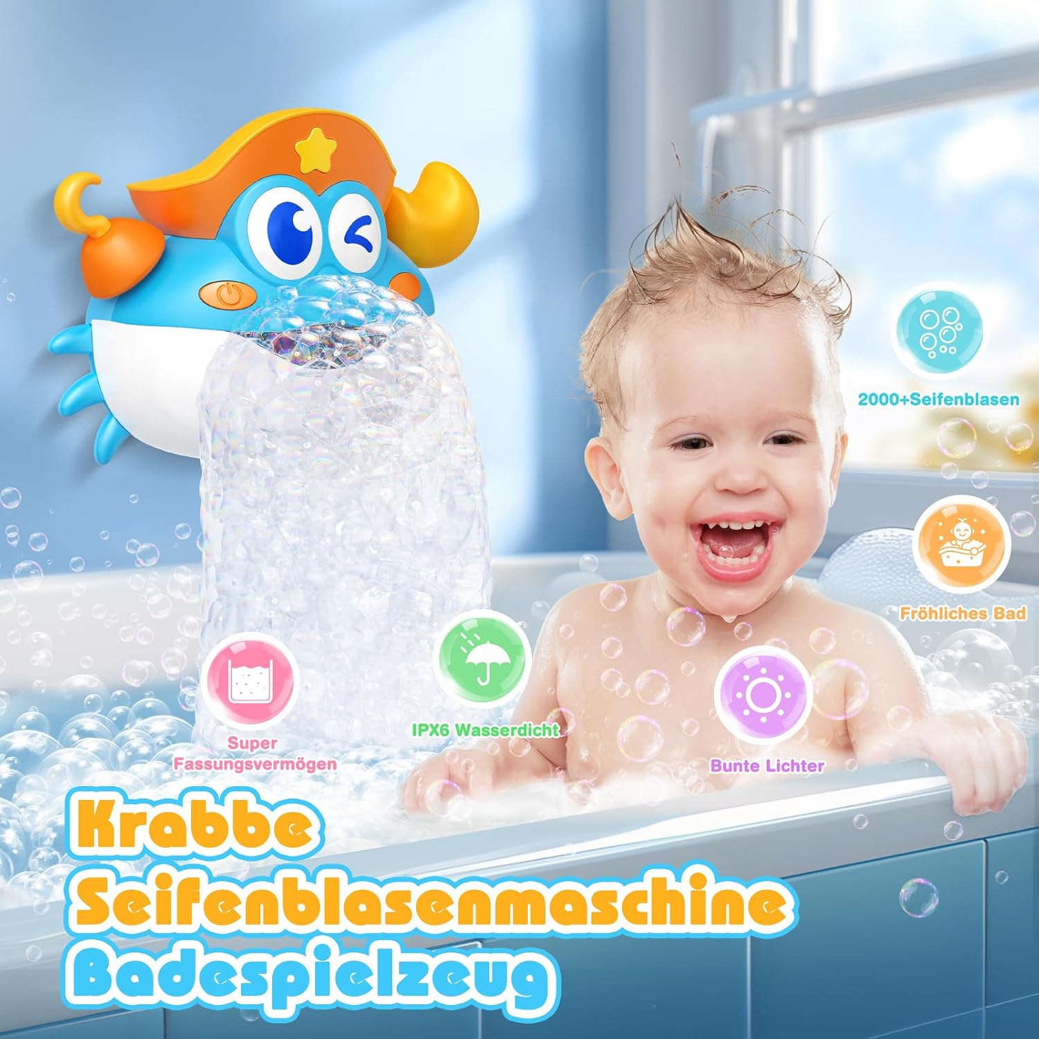 Thumbnail 2 de iKidiki Seifenblasen Badekrabbe